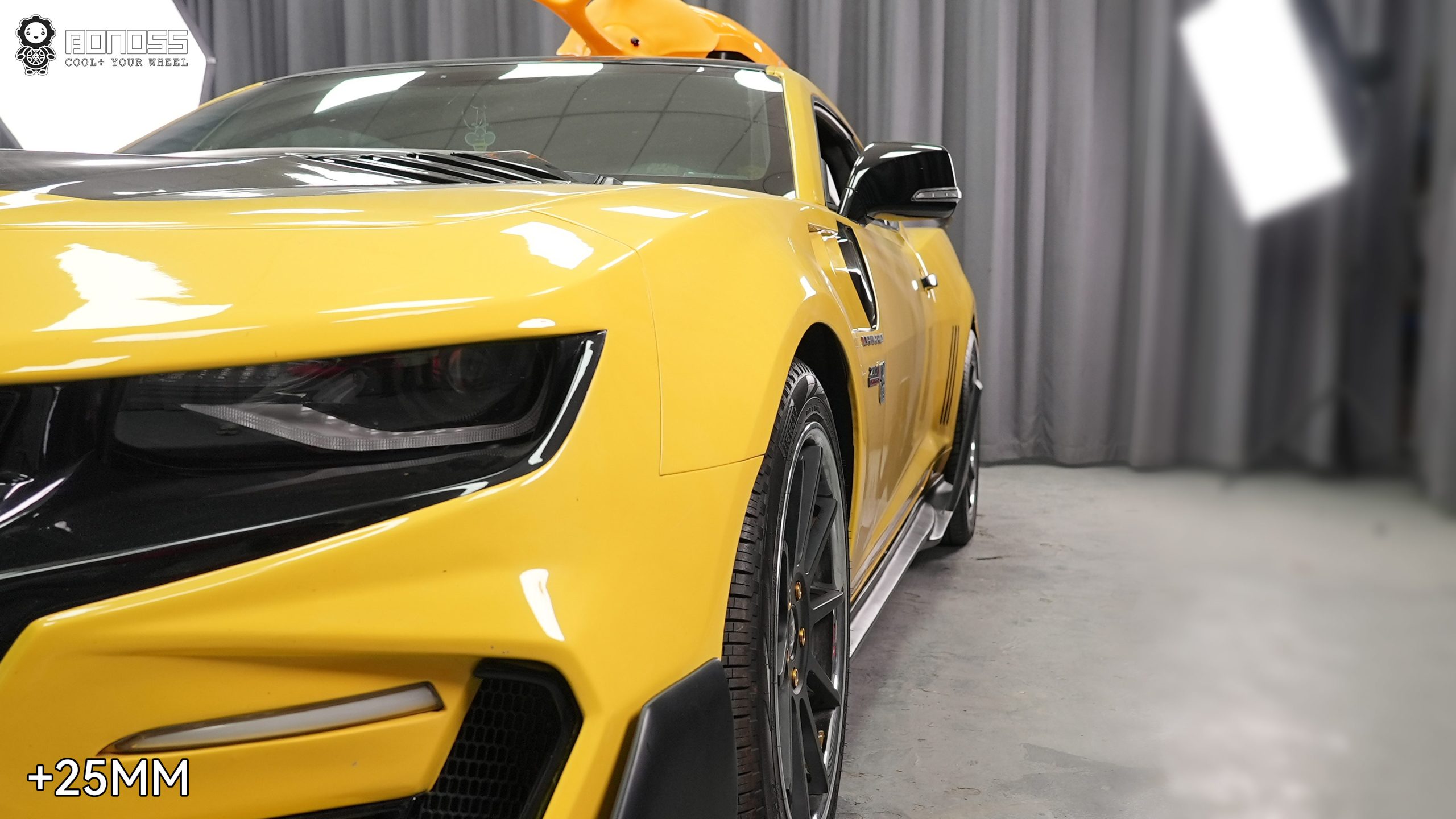 BONOSS Forged Active Cooling 2012 Chevrolet Camaro Wheel Spacers Front 25mm Rear 20mm Before and After (3)