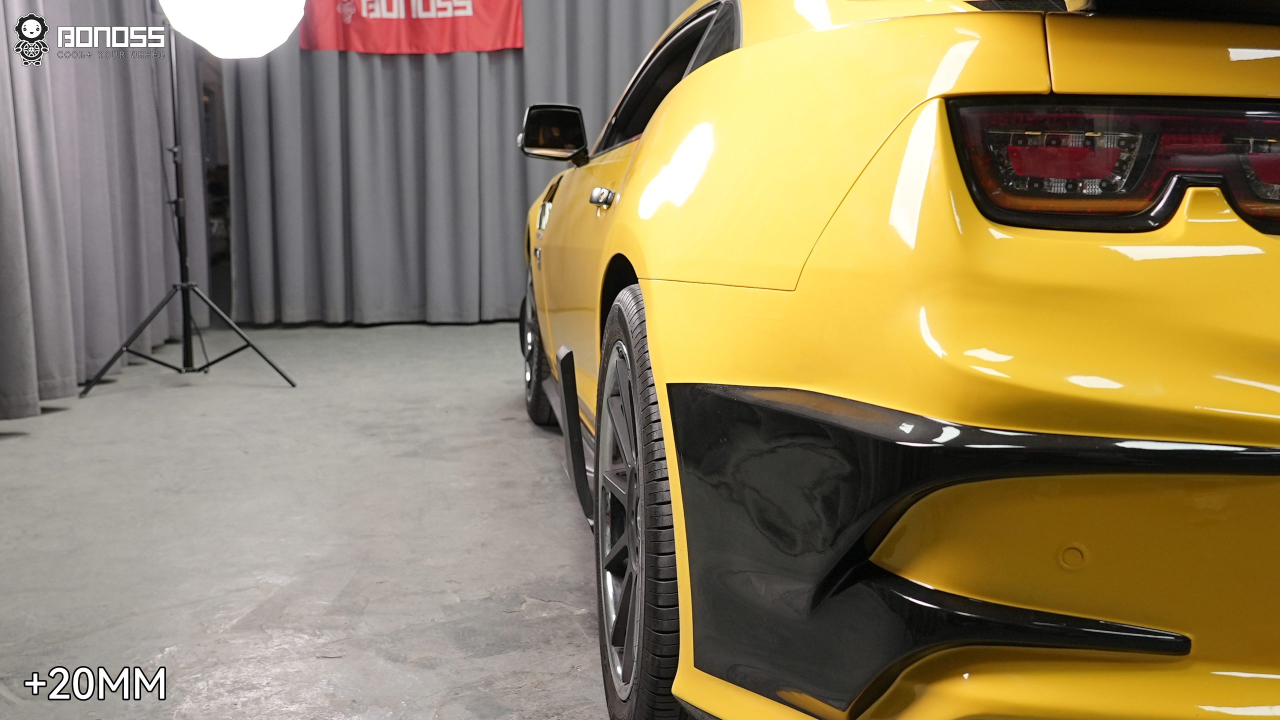 BONOSS Forged Active Cooling 2012 Chevrolet Camaro Wheel Spacers Front 25mm Rear 20mm Before and After (5)