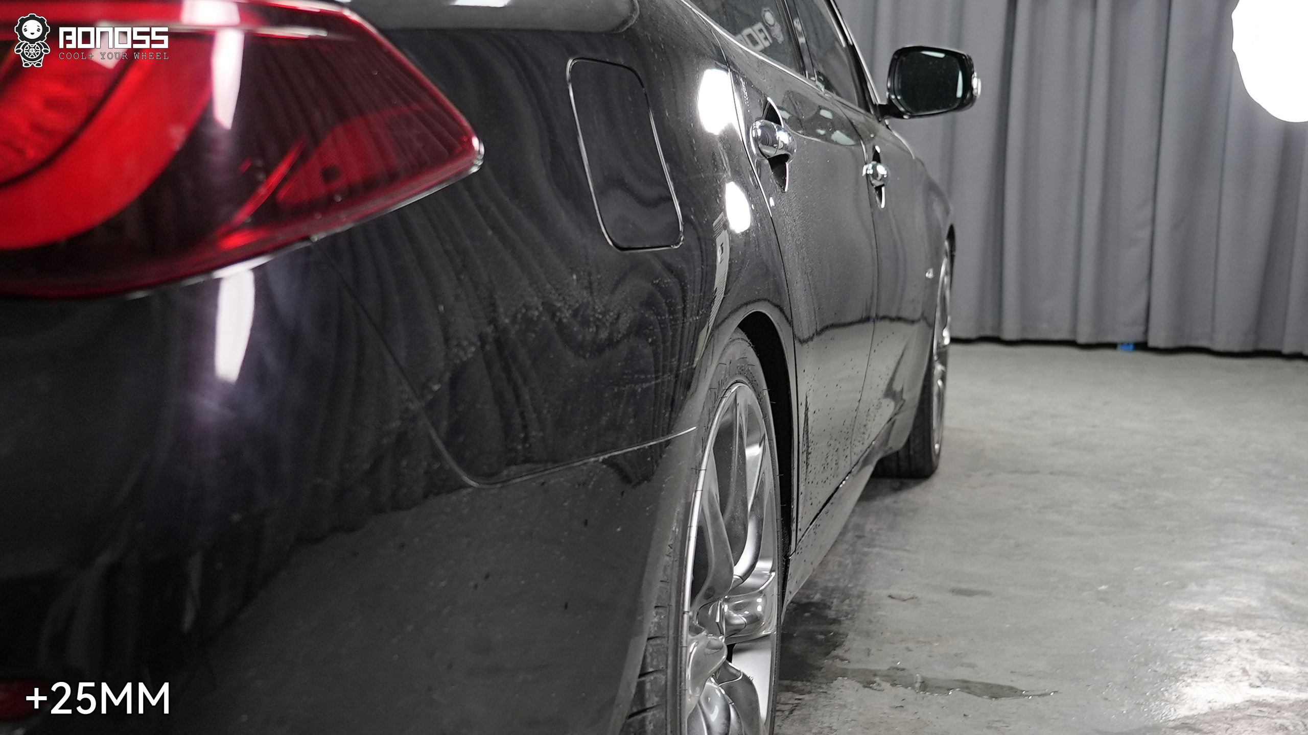 BONOSS Forged Active Cooling 2017 Infiniti QX70 Wheel Spacers Front 25mm Rear 25mm Before and After (5)