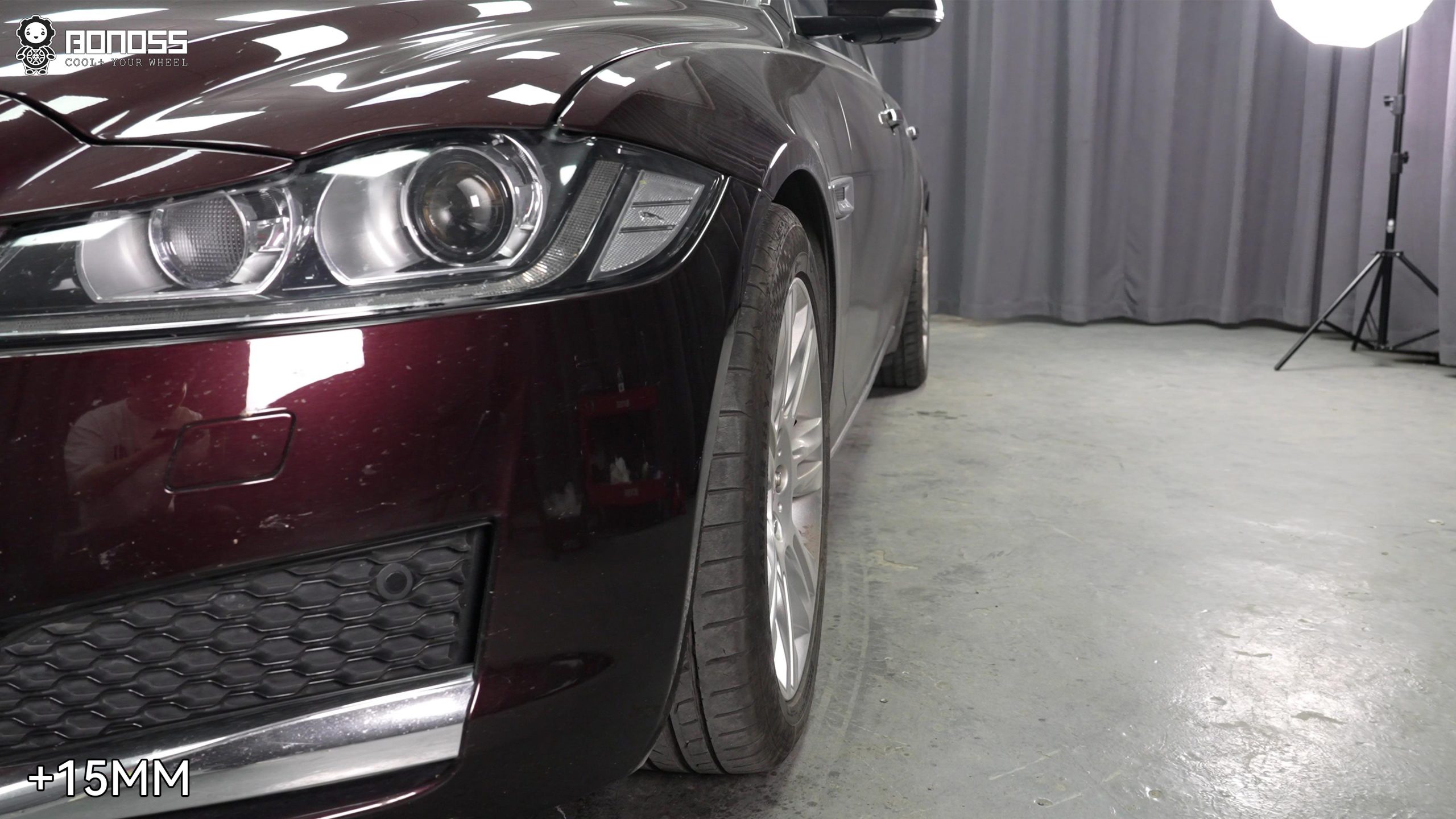 BONOSS Forged Active Cooling 2017 Jaguar XF Wheel Spacers Front 15mm Rear 25mm Before and After (3)