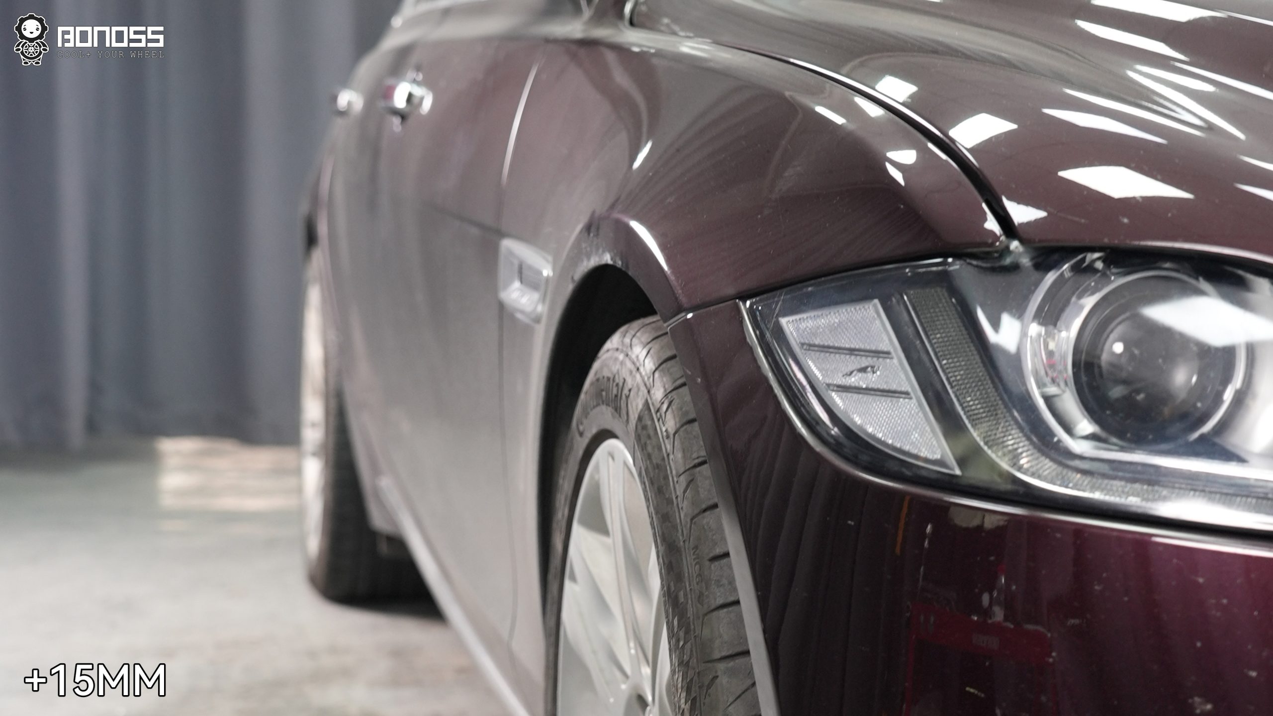 BONOSS Forged Active Cooling 2017 Jaguar XF Wheel Spacers Front 15mm Rear 25mm Before and After (4)