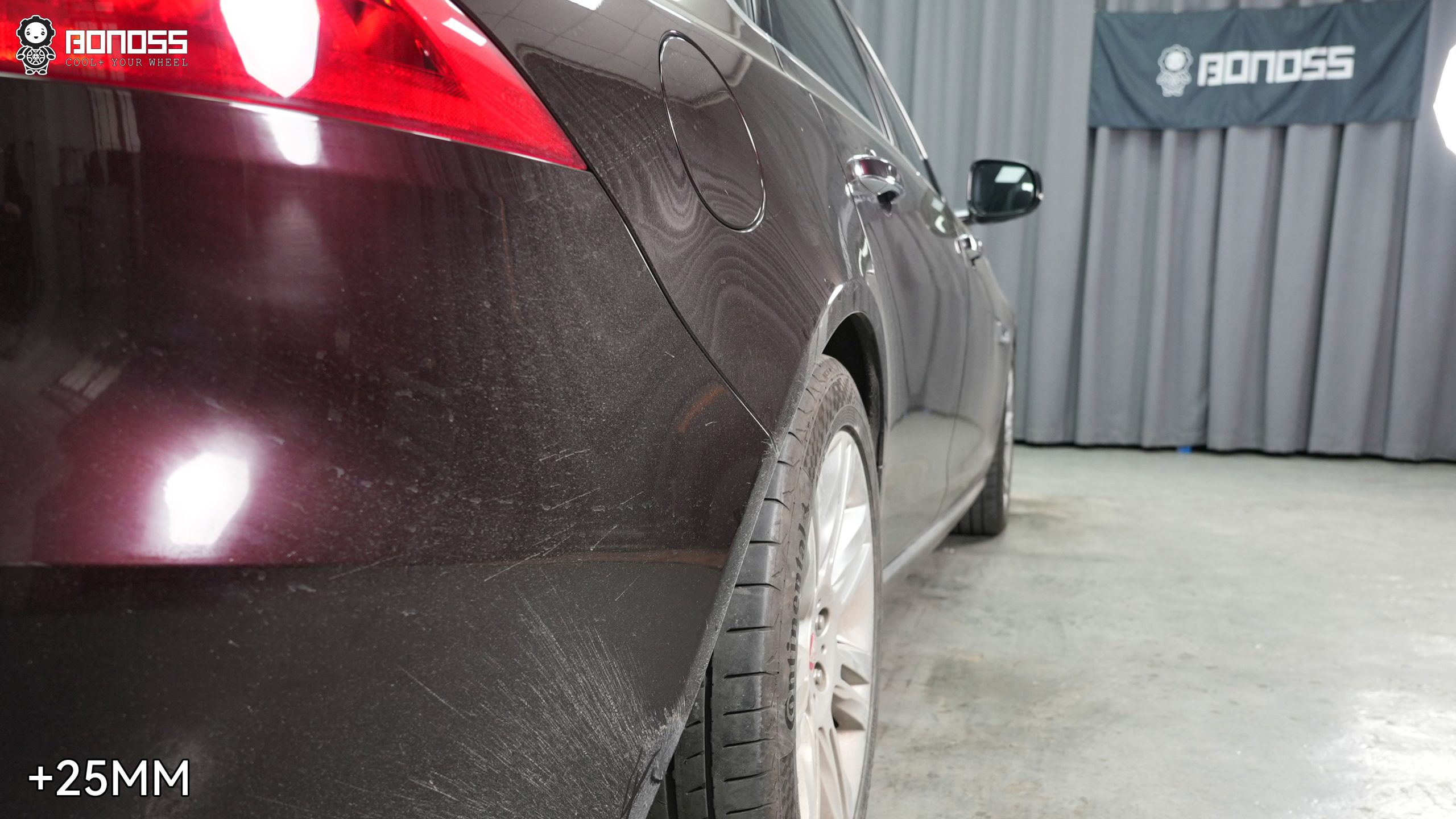 BONOSS Forged Active Cooling 2017 Jaguar XF Wheel Spacers Front 15mm Rear 25mm Before and After (6)