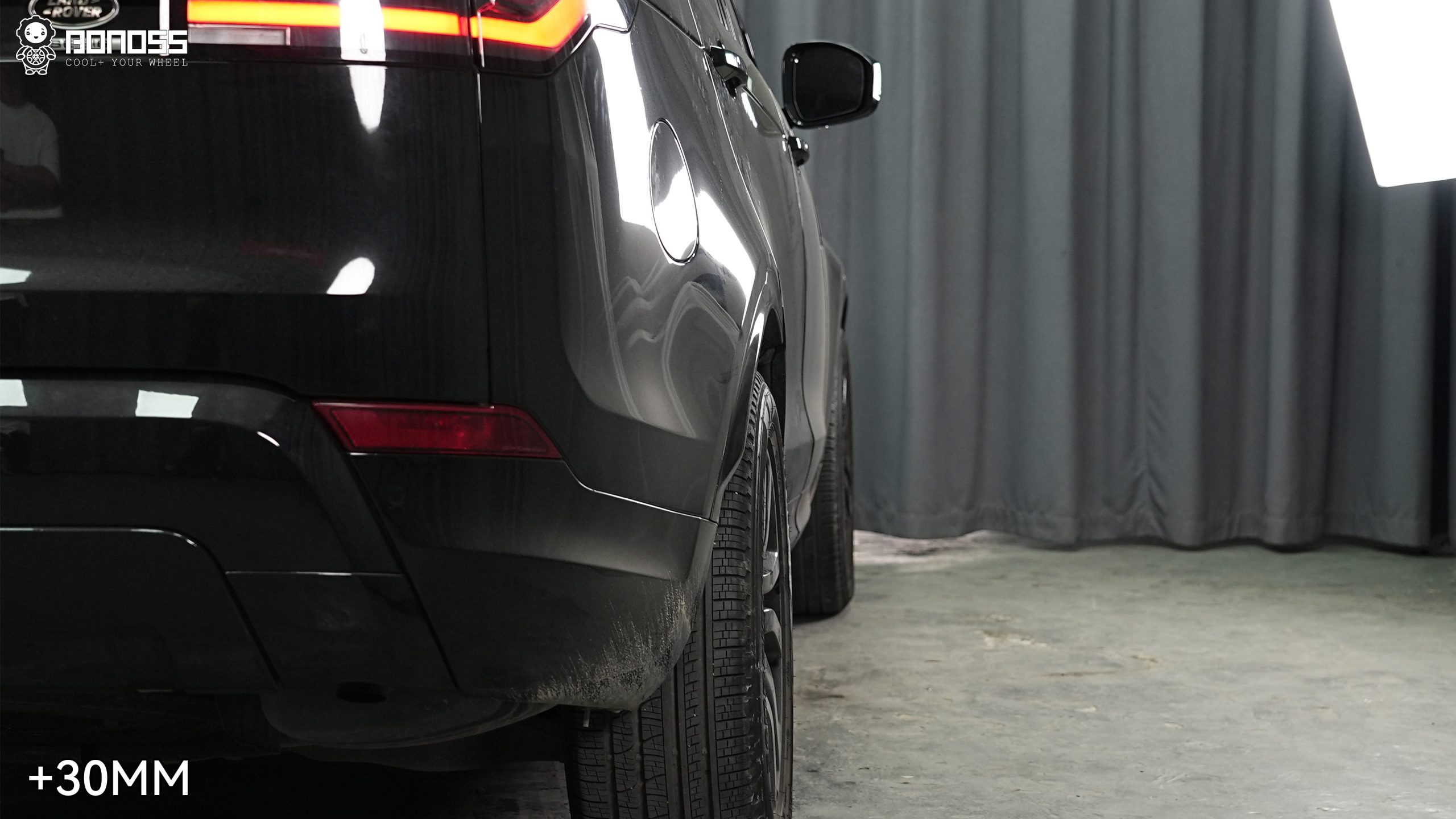 BONOSS Forged Active Cooling 2017 Land Rover Discovery 5 Wheel Spacers Front 30mm Rear 30mm Before and After (9)