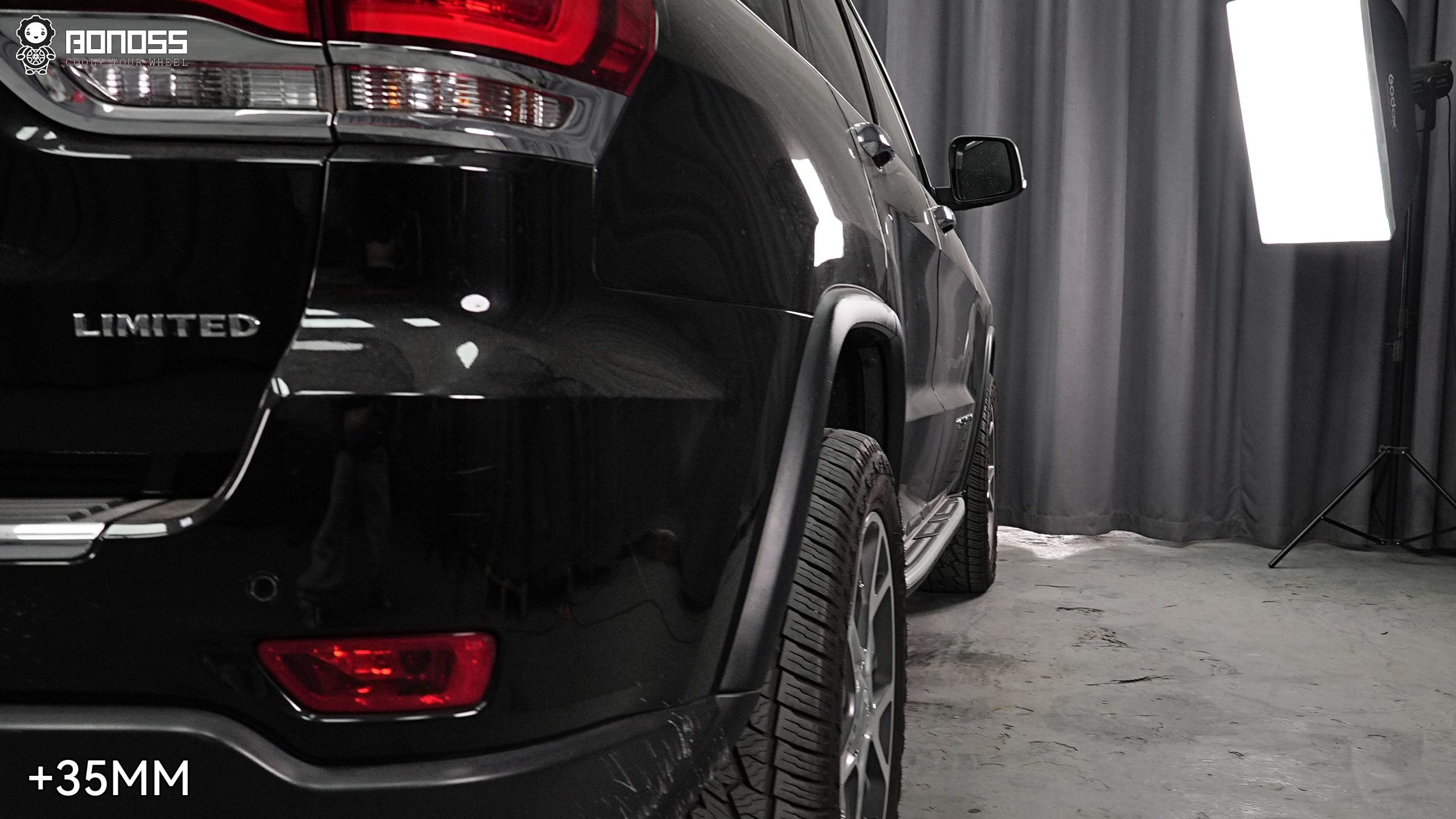 BONOSS Forged Active Cooling 2020 Jeep Grand Cherokee Wheel Spacers Front 25mm Rear 35mm Before and After (10)