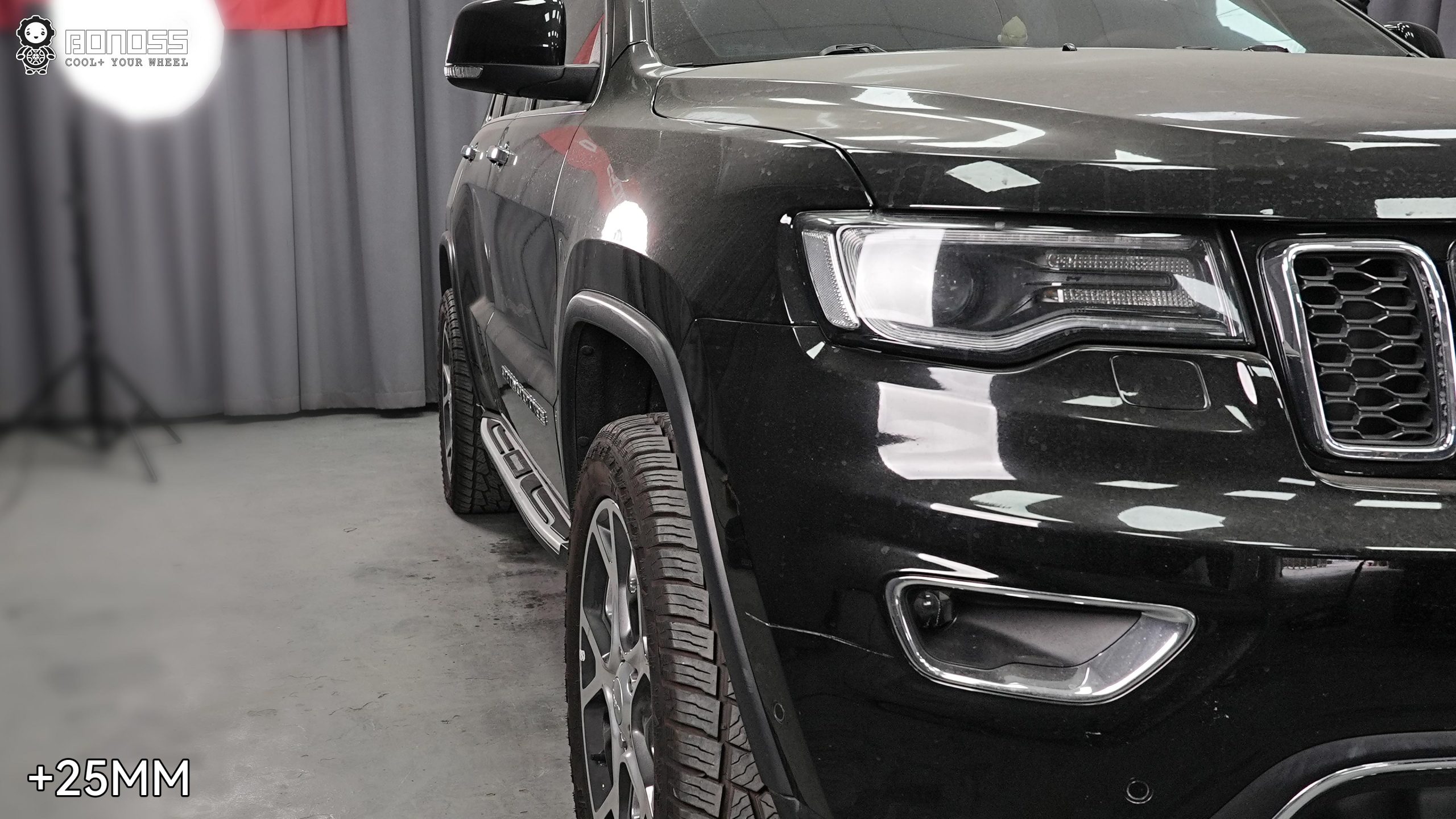 BONOSS Forged Active Cooling 2020 Jeep Grand Cherokee Wheel Spacers Front 25mm Rear 35mm Before and After (8)