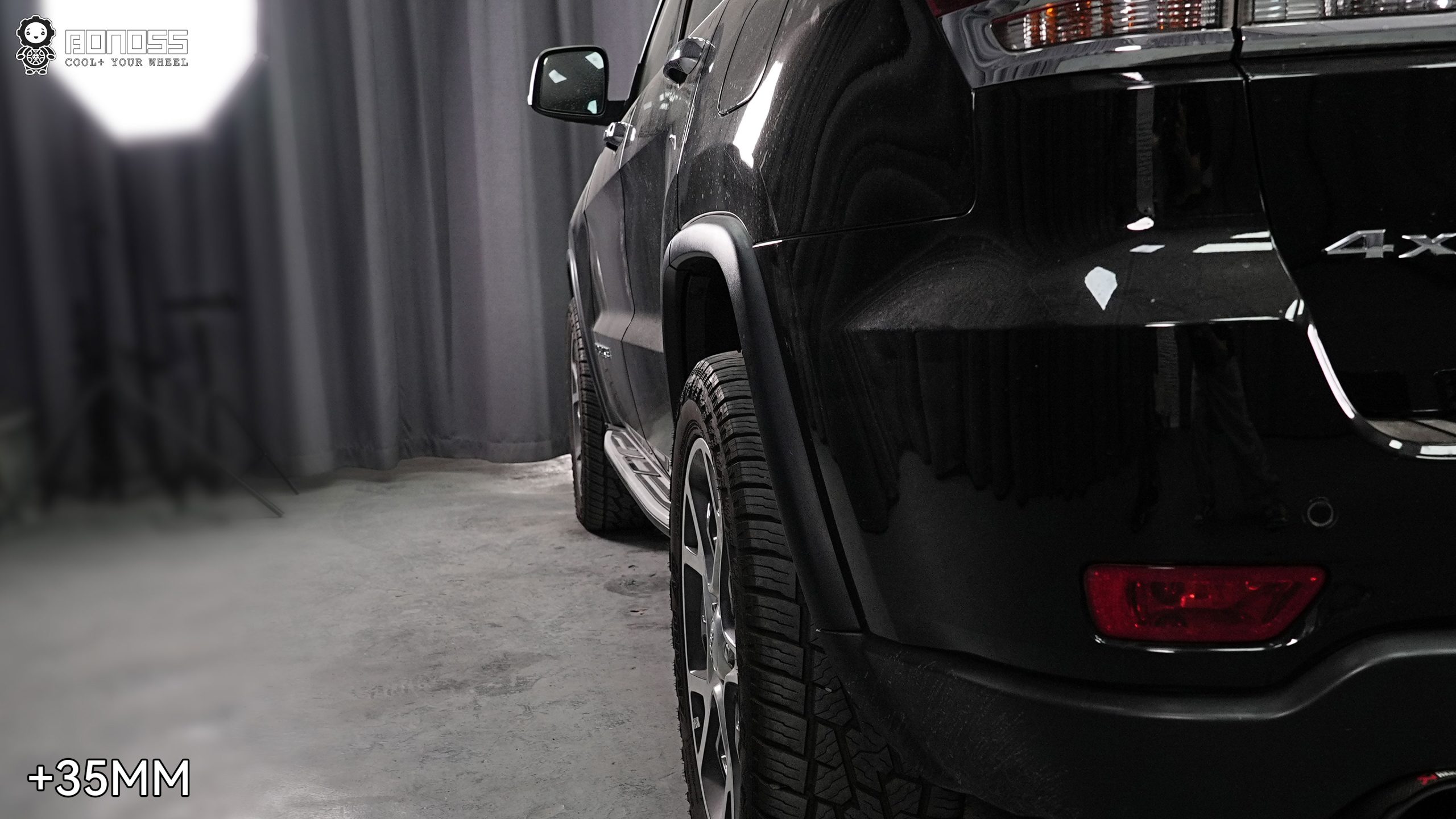 BONOSS Forged Active Cooling 2020 Jeep Grand Cherokee Wheel Spacers Front 25mm Rear 35mm Before and After (9)