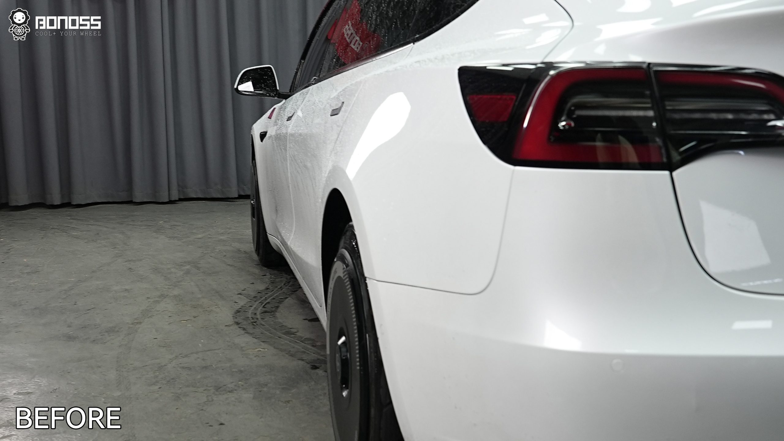 BONOSS Forged Active Cooling 2021 Tesla Model 3 Wheel Spacers Front 15mm Rear 25mm Before and After (10)