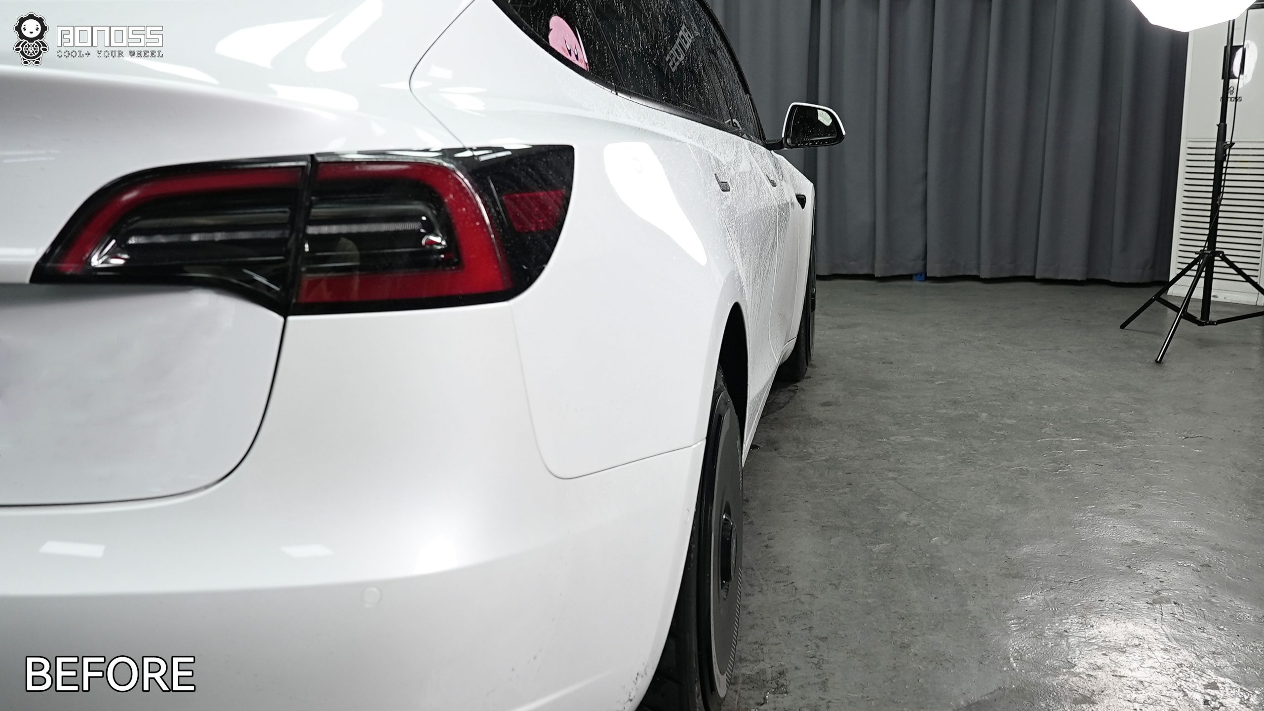 BONOSS Forged Active Cooling 2021 Tesla Model 3 Wheel Spacers Front 15mm Rear 25mm Before and After (11)