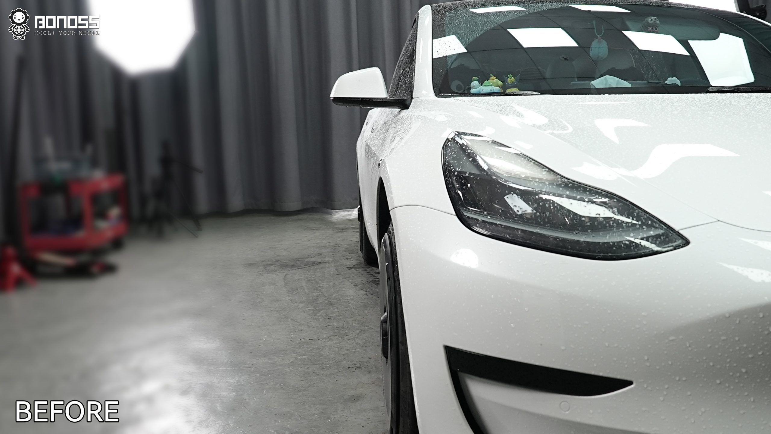 BONOSS Forged Active Cooling 2021 Tesla Model 3 Wheel Spacers Front 15mm Rear 25mm Before and After (9)