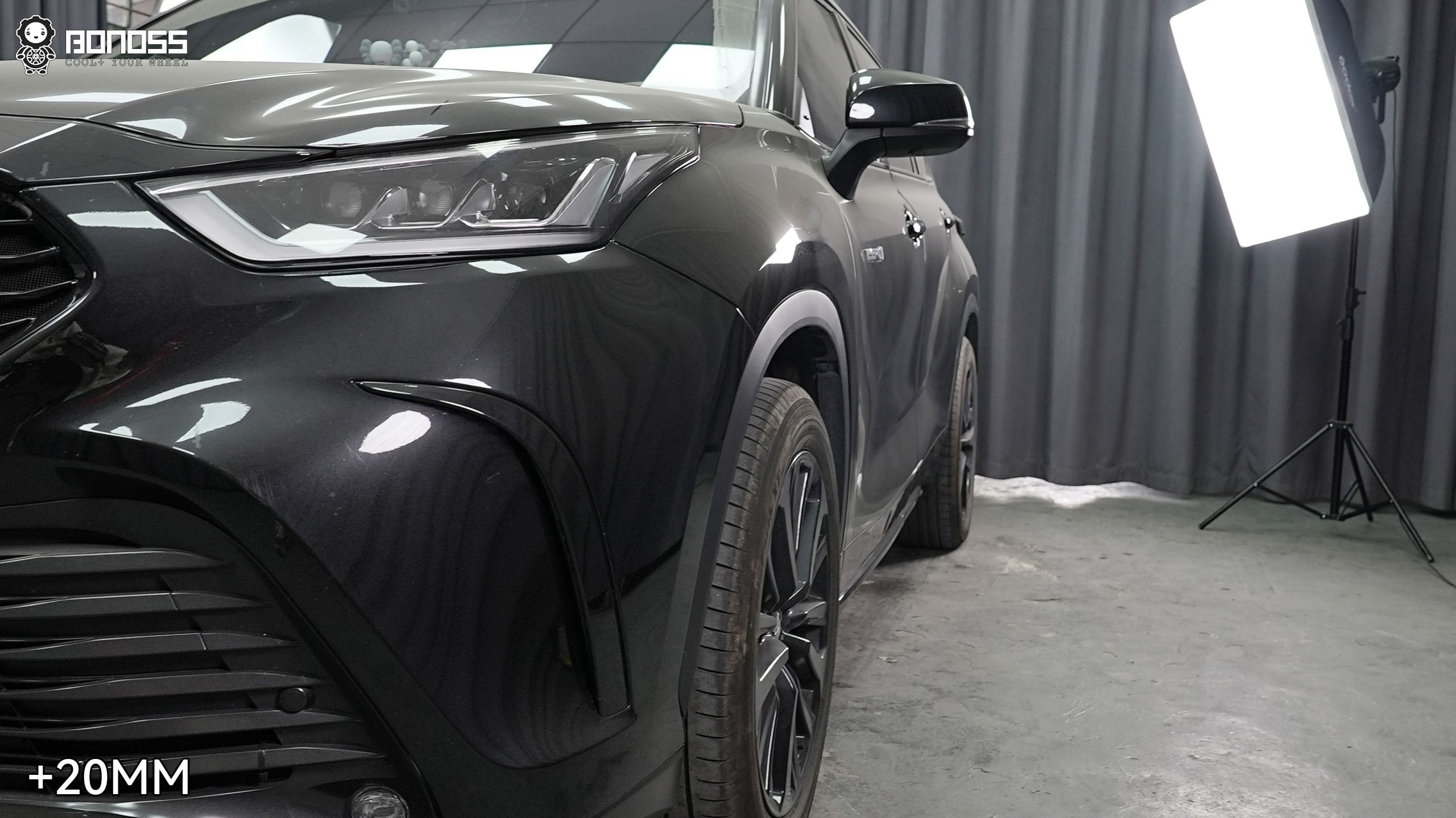 BONOSS Forged Active Cooling 2022 Toyota Kluger Wheel Spacers Front 20mm Rear 25mm Before and After (3)