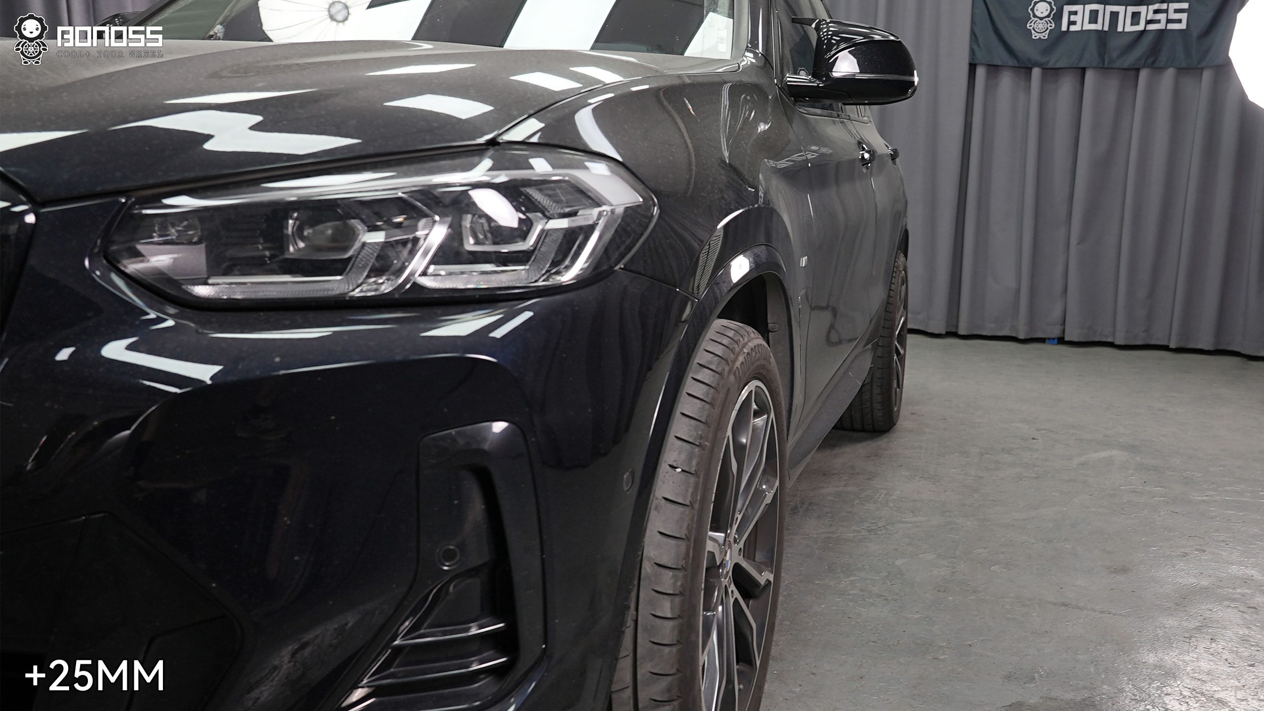 BONOSS Forged Active Cooling 2023 BMW X3 Wheel Spacers Front 25mm Rear 25mm Before and After (2)