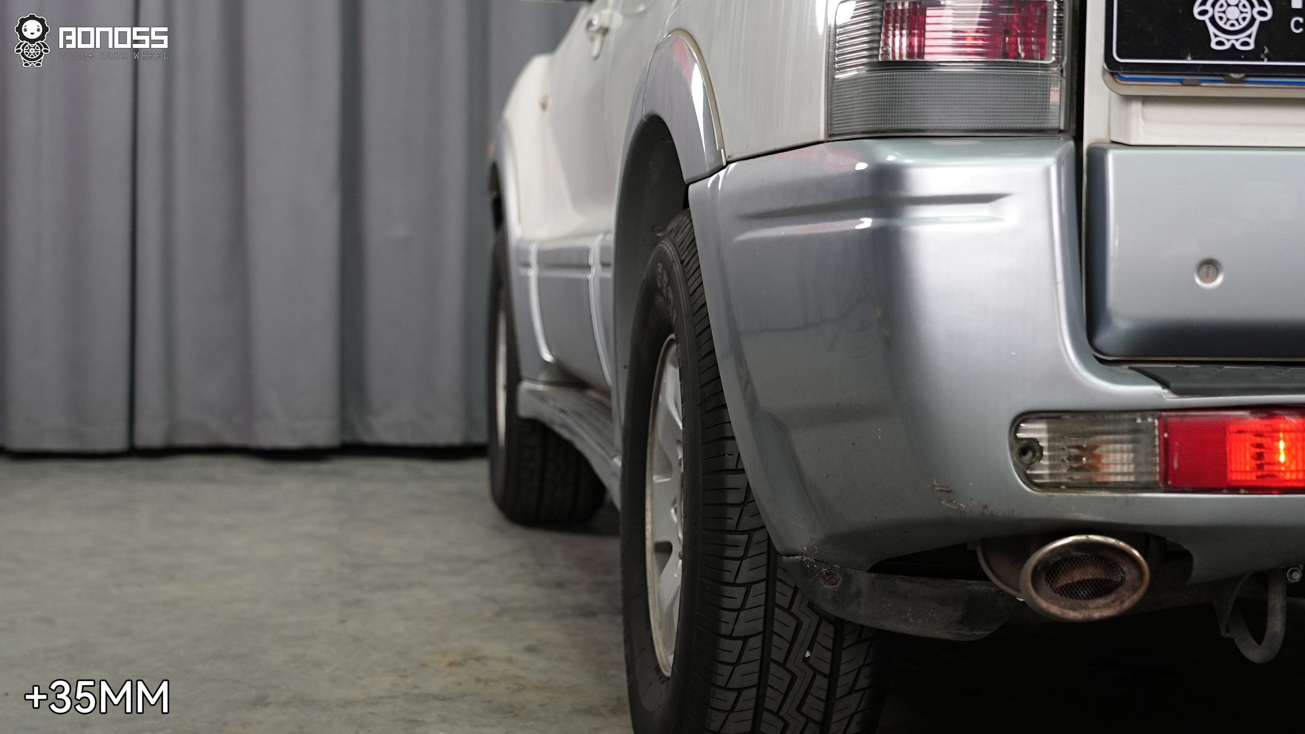 BONOSS Forged Active Cooling Mitsubishi Pajero Wheel Spacers Front 30mm Rear 35mm Before and After (4)