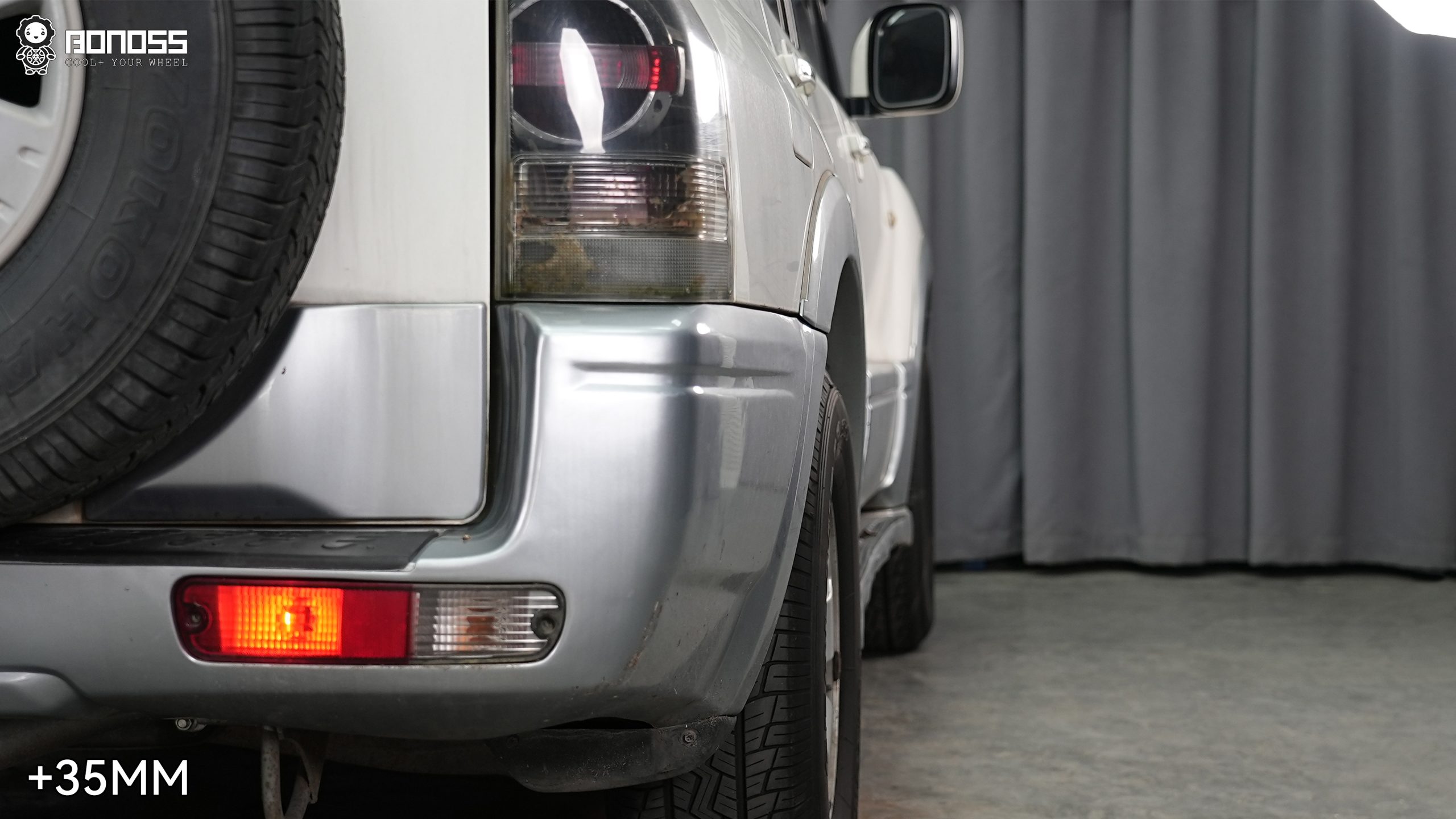 BONOSS Forged Active Cooling Mitsubishi Pajero Wheel Spacers Front 30mm Rear 35mm Before and After (5)