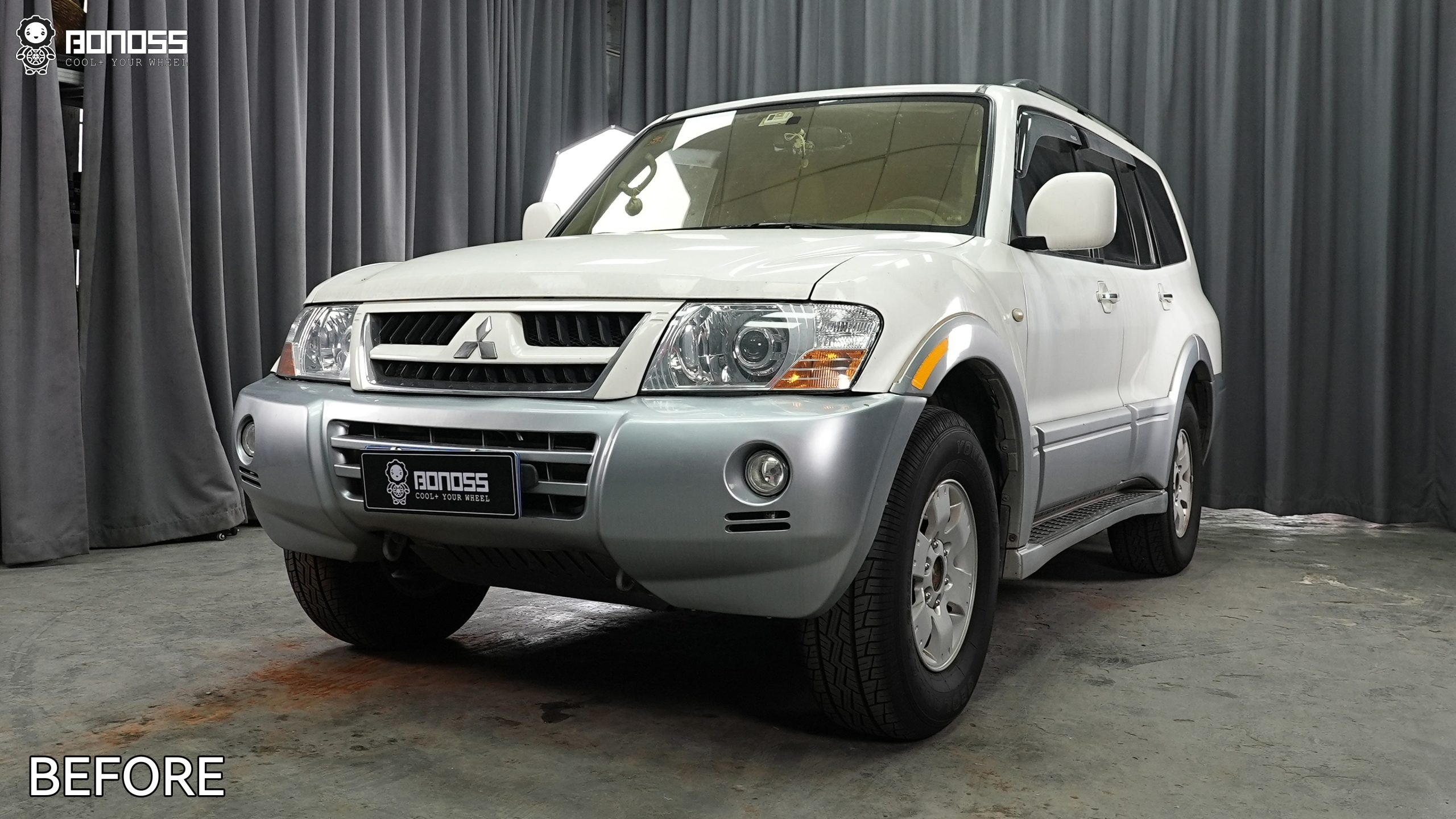 BONOSS Forged Active Cooling Mitsubishi Pajero Wheel Spacers Front 30mm Rear 35mm Before and After (6)