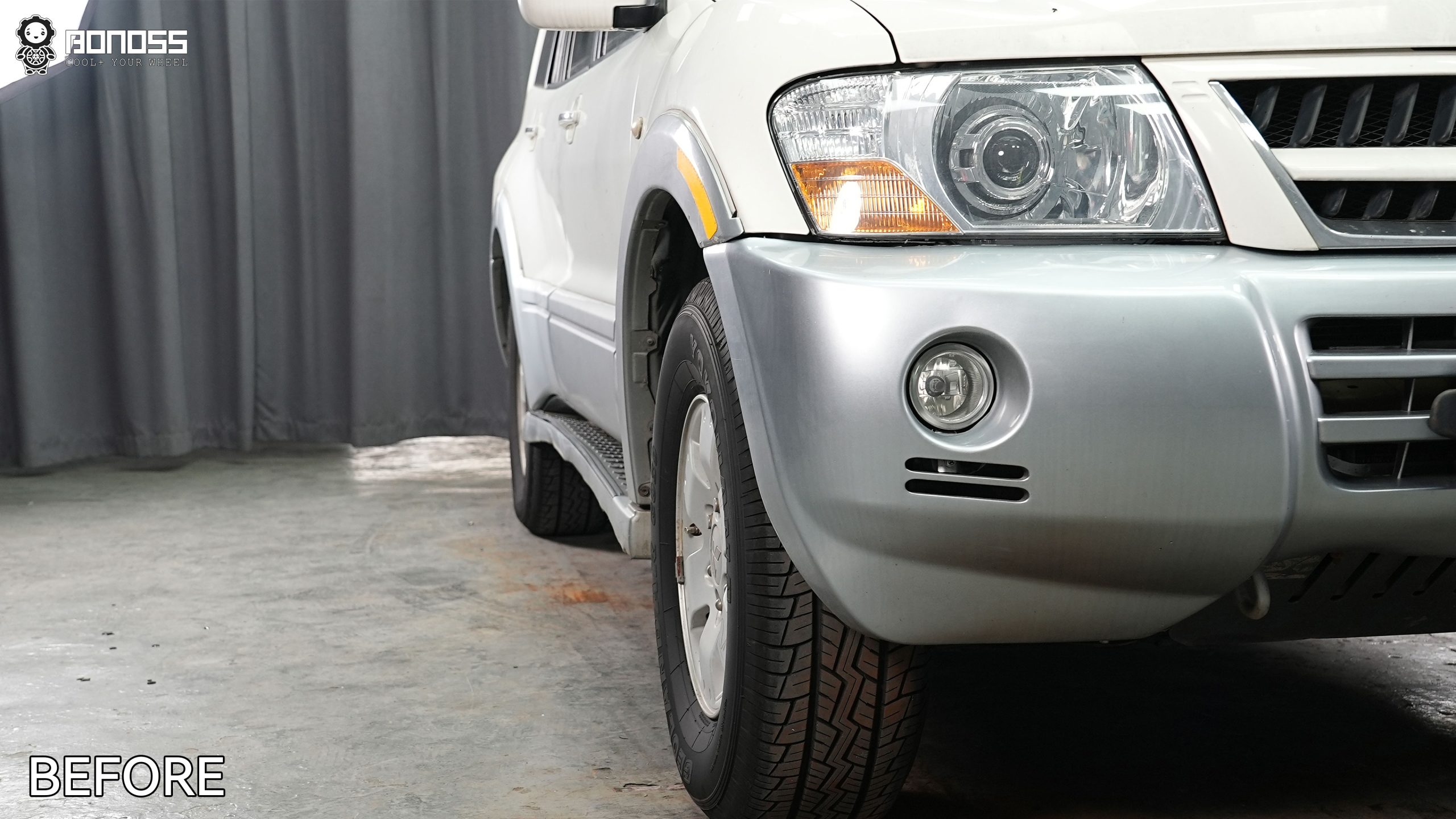 BONOSS Forged Active Cooling Mitsubishi Pajero Wheel Spacers Front 30mm Rear 35mm Before and After (8)