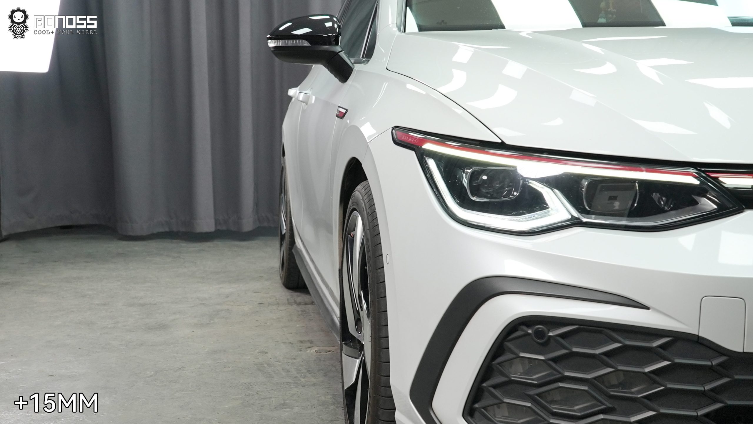 BONOSS Forged Lightweight Plus 2021 Volkswagen Golf Wheel Spacers Front 15mm Rear 20mm Before and After (3)