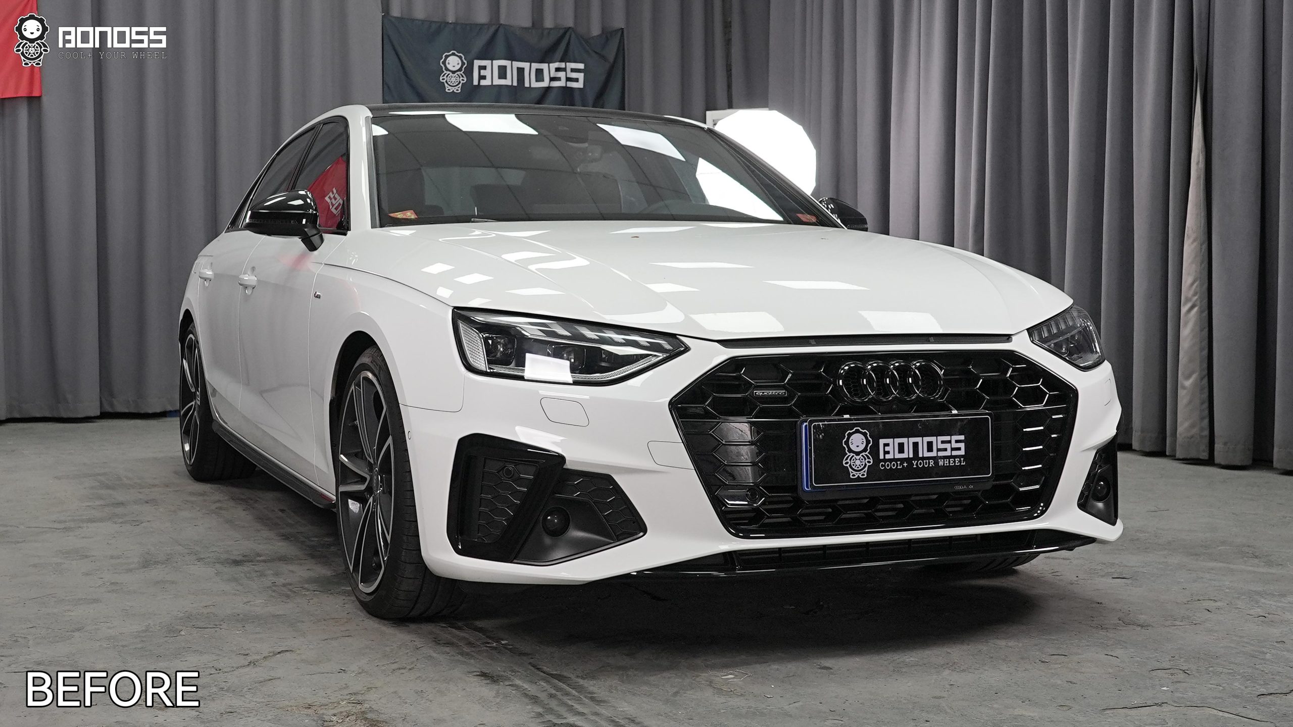 BONOSS Forged Lightweight Plus 2023 Audi A4 Wheel Spacers Front 12mm Rear 15mm Before and After (6)