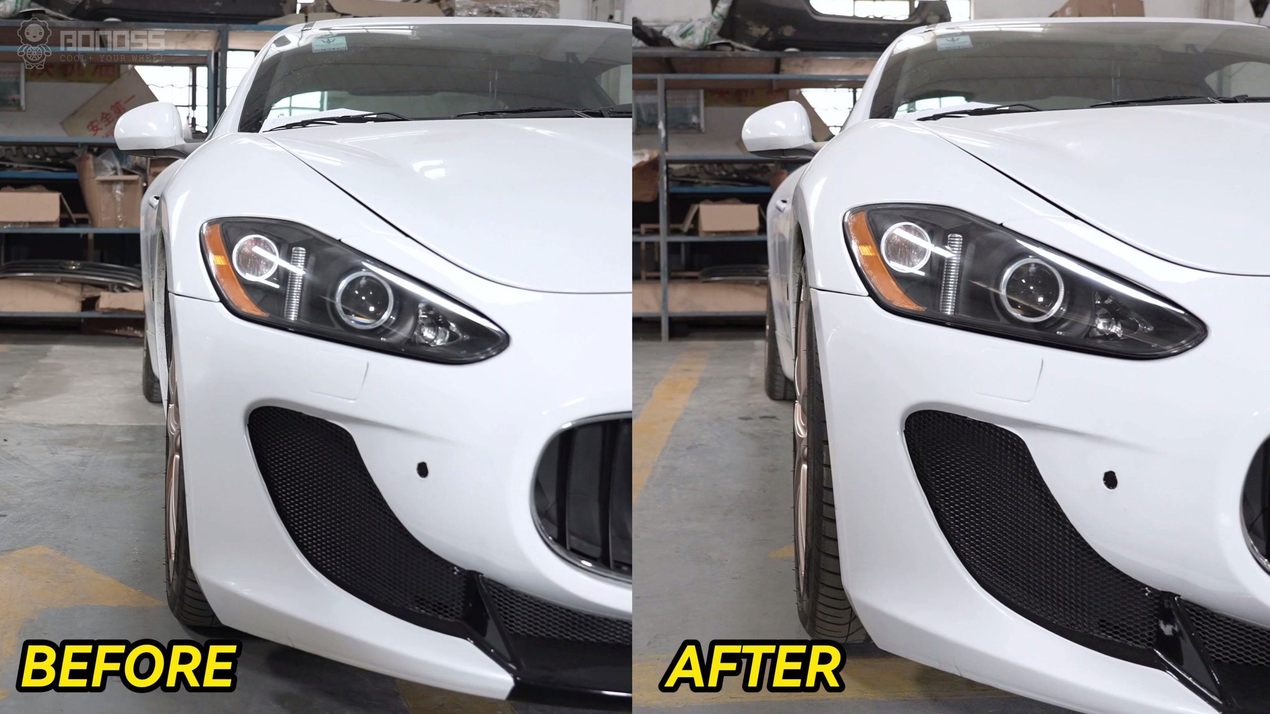 Maserati Granturismo Wheel Spacers Tested for Performance BONOSS Forged Active Cooling Adapters Hubcentric Spacers Pros Before and After Example (1)