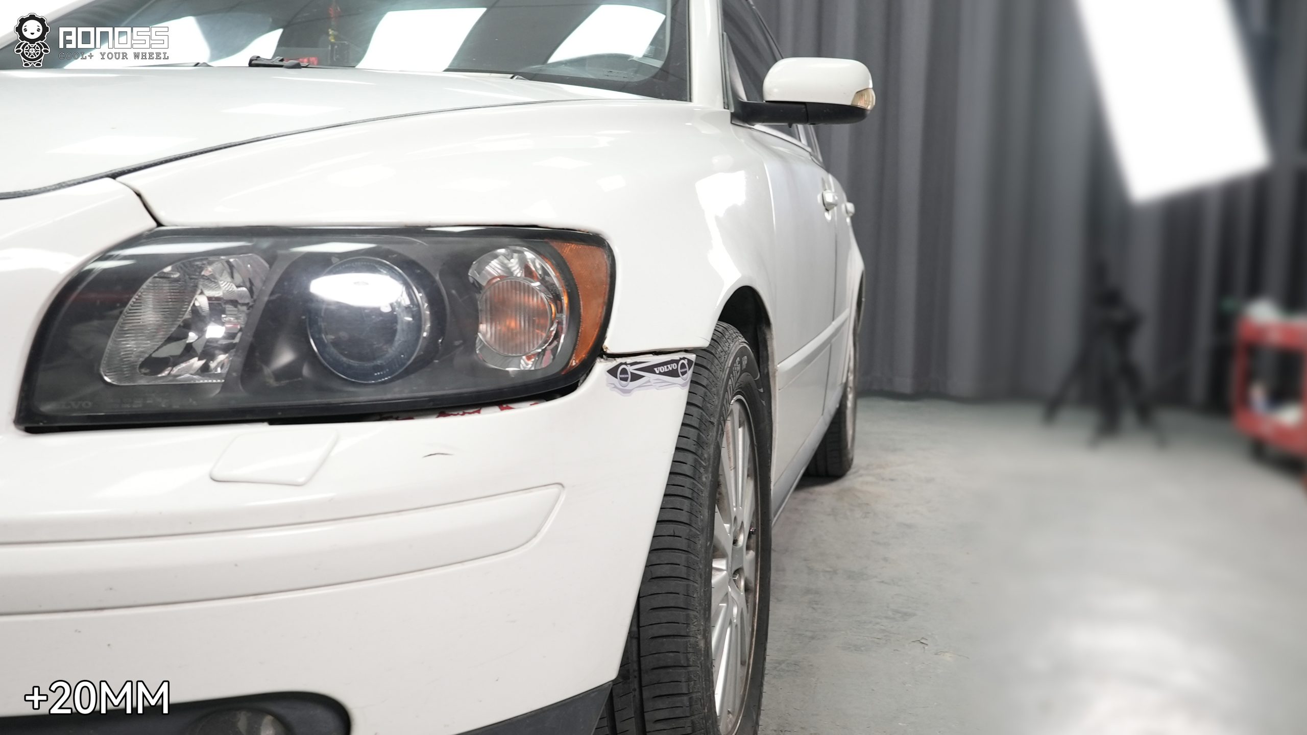 BONOSS Forged Active Cooling 2006 Volvo S40 Wheel Spacers Front 20mm Rear 20mm Before and After (3)