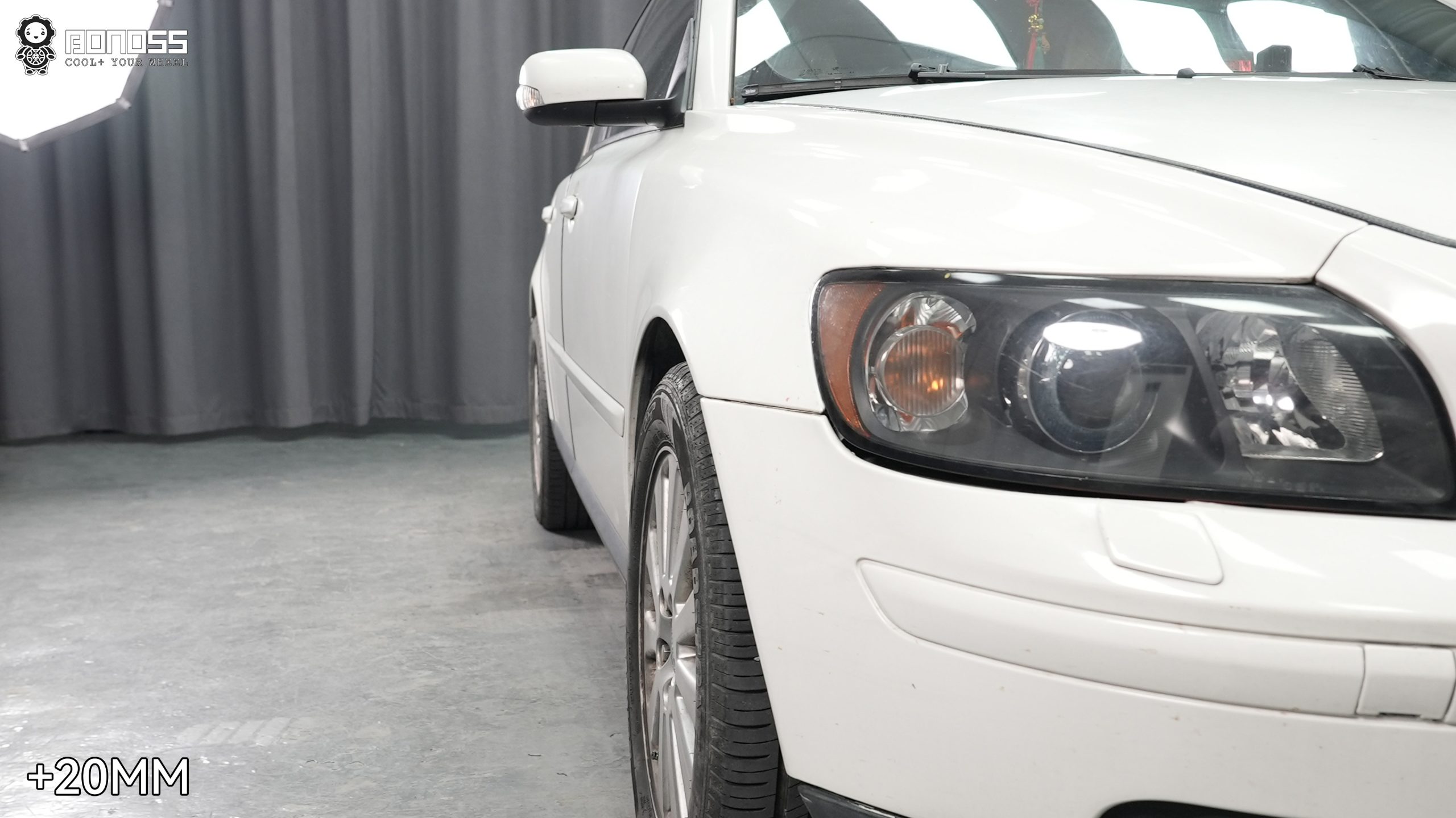 BONOSS Forged Active Cooling 2006 Volvo S40 Wheel Spacers Front 20mm Rear 20mm Before and After (4)