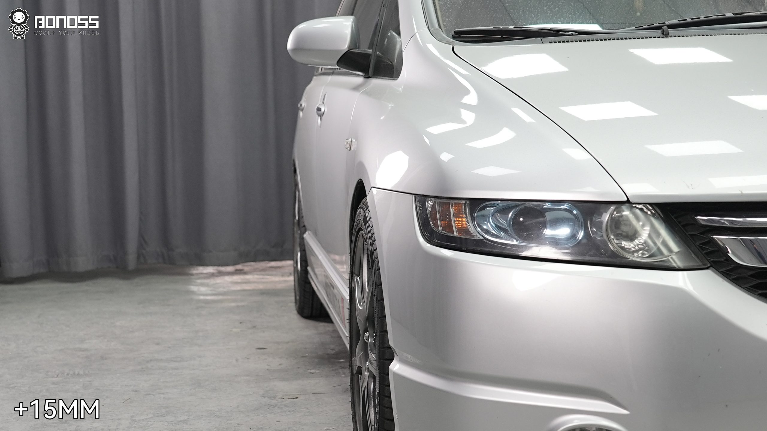 BONOSS Forged Active Cooling 2008 Honda Odyssey Wheel Spacers Front 15mm Rear 15mm Before and After (3)