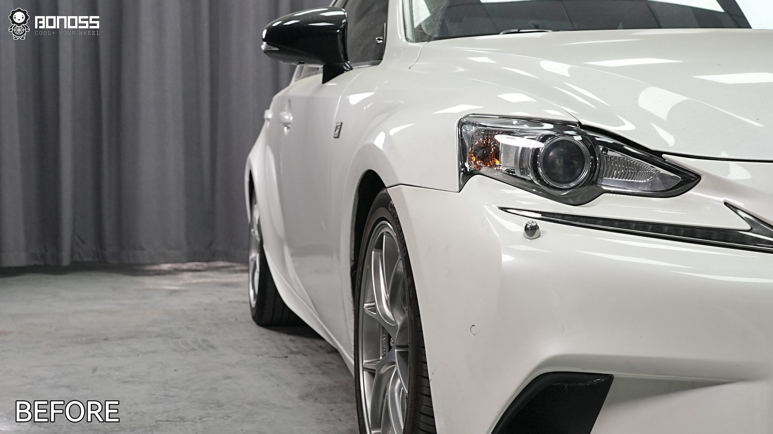 BONOSS Forged Active Cooling 2013 Lexus IS Wheel Spacers Front 20mm Rear 25mm Before and After (11)