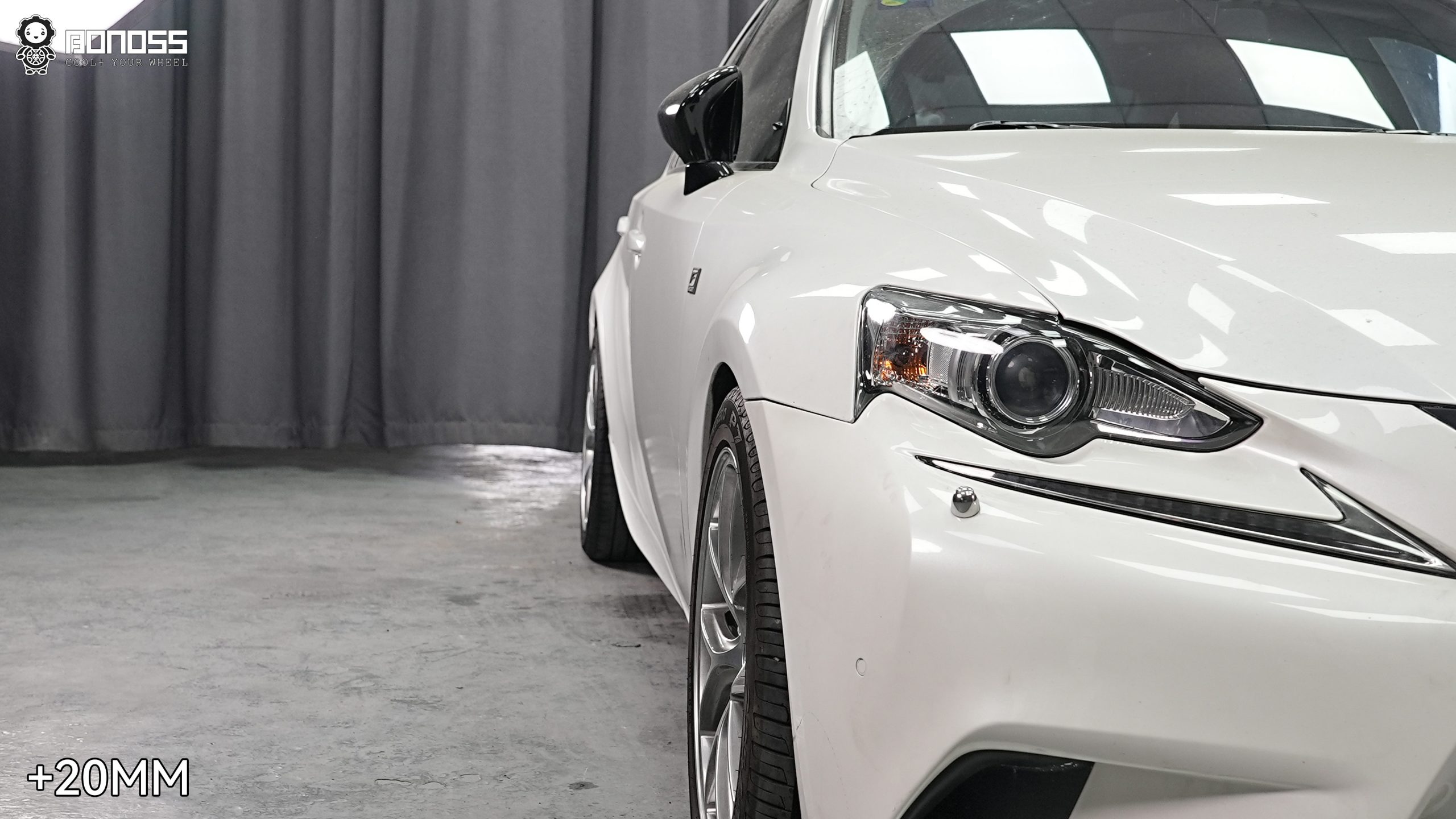 BONOSS Forged Active Cooling 2013 Lexus IS Wheel Spacers Front 20mm Rear 25mm Before and After (6)