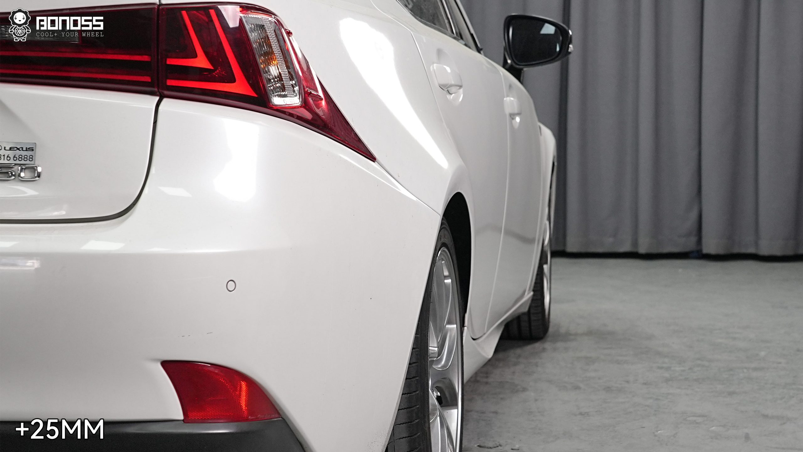 BONOSS Forged Active Cooling 2013 Lexus IS Wheel Spacers Front 20mm Rear 25mm Before and After (8)