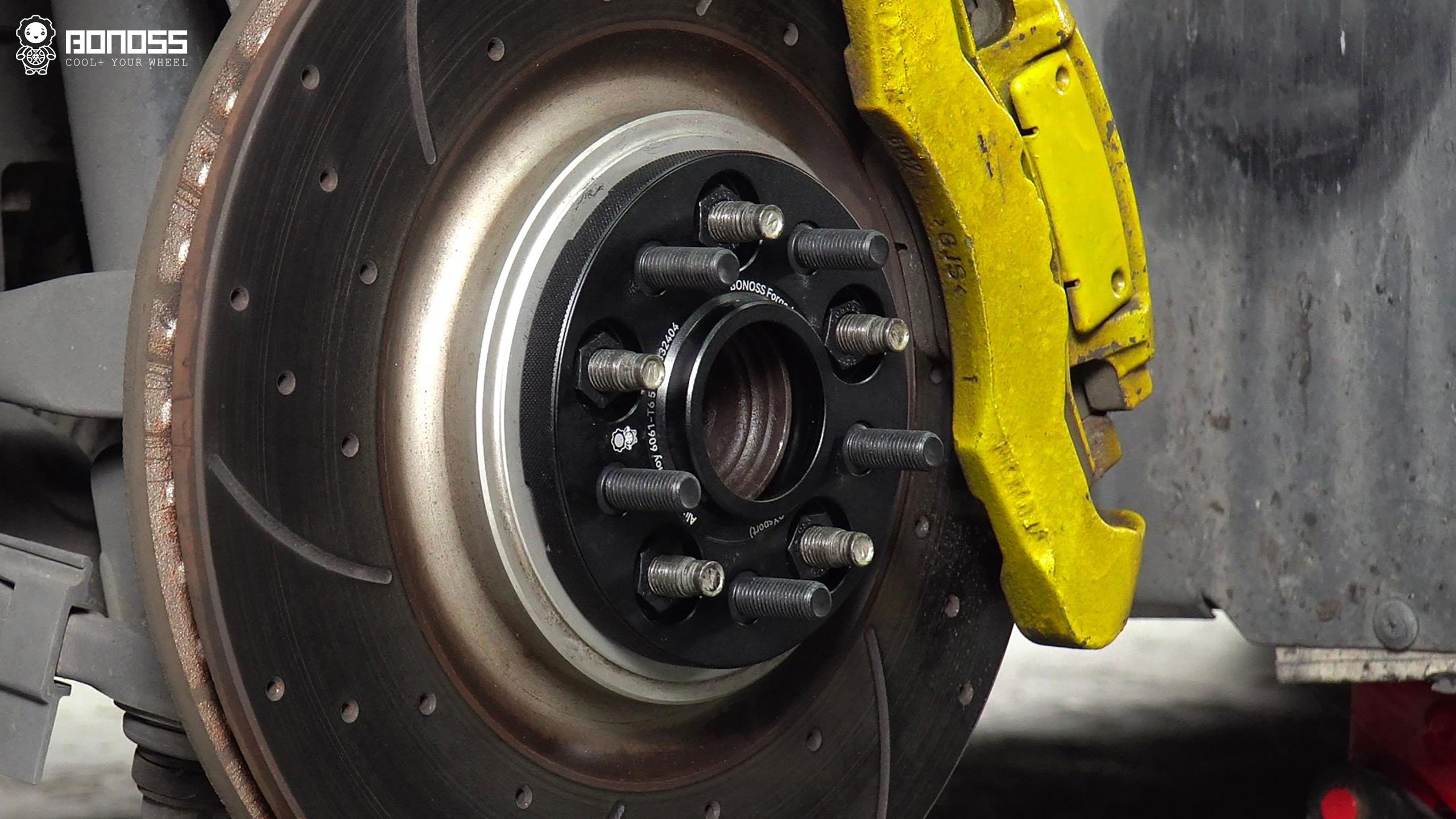 BONOSS Forged Active Cooling 2014 Jaguar XF Wheel Spacers Front 15mm Rear 15mm Before and After (14)