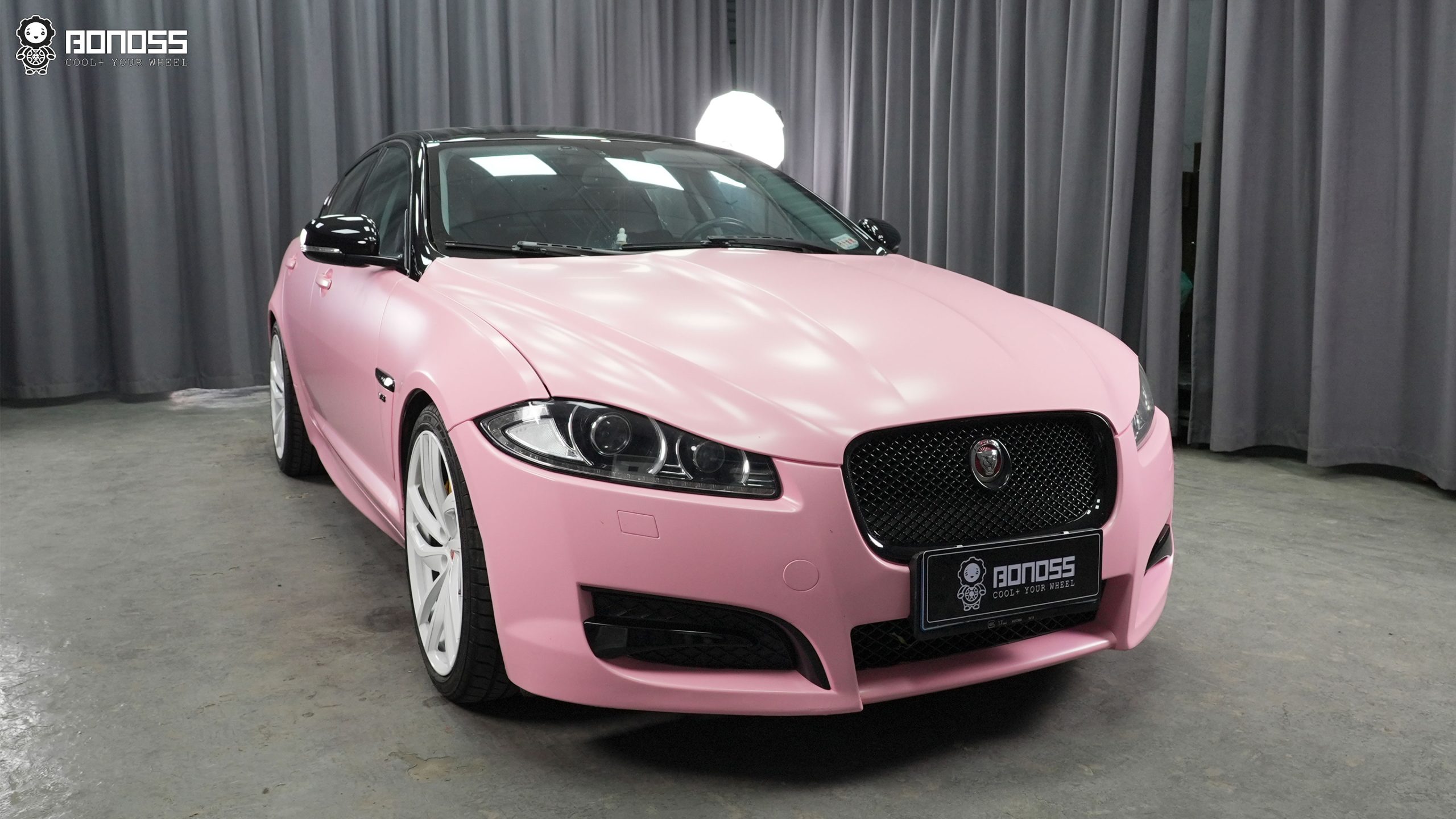 BONOSS Forged Active Cooling 2014 Jaguar XF Wheel Spacers Front 15mm Rear 15mm Before and After (2)