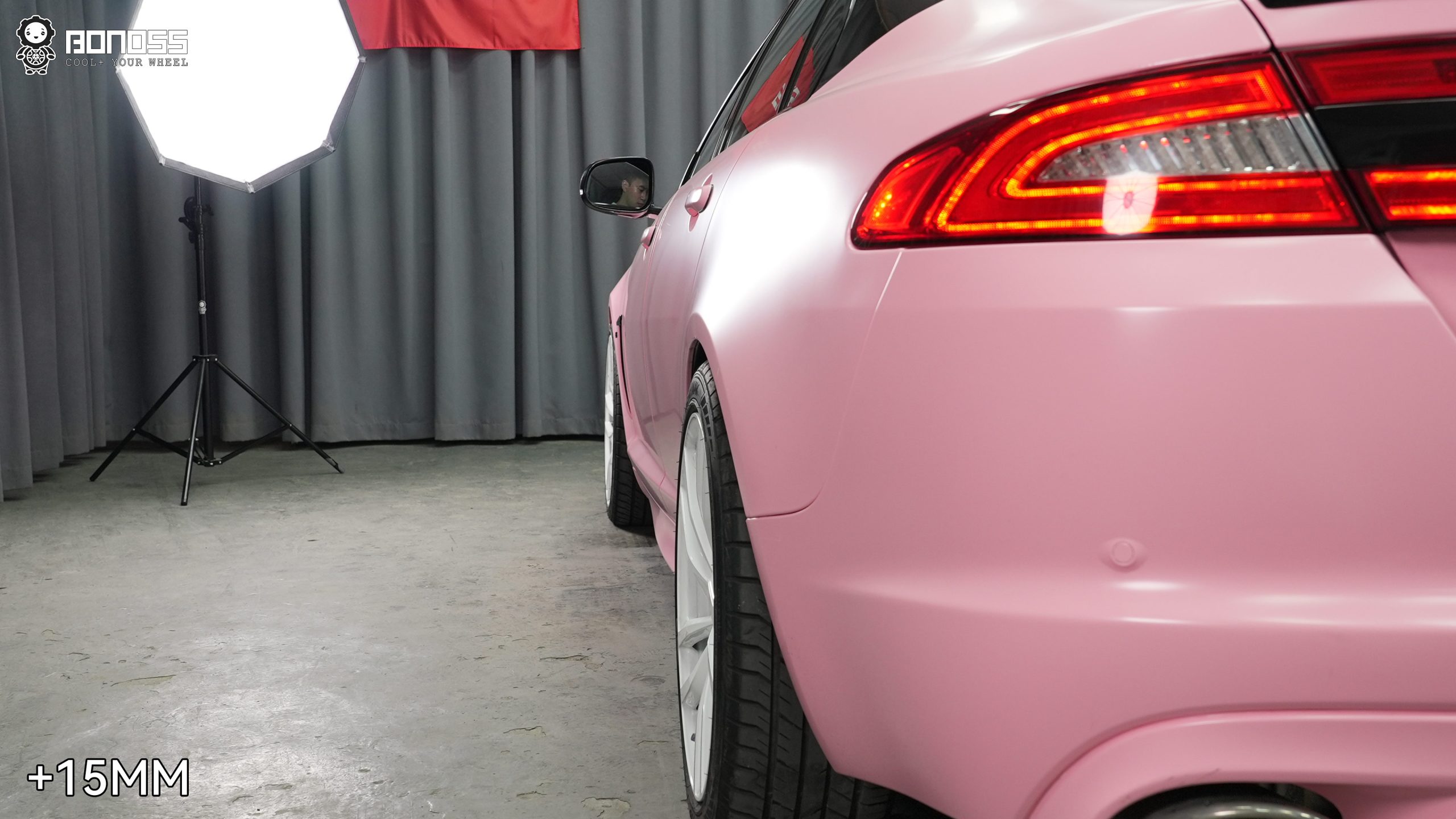 BONOSS Forged Active Cooling 2014 Jaguar XF Wheel Spacers Front 15mm Rear 15mm Before and After (5)