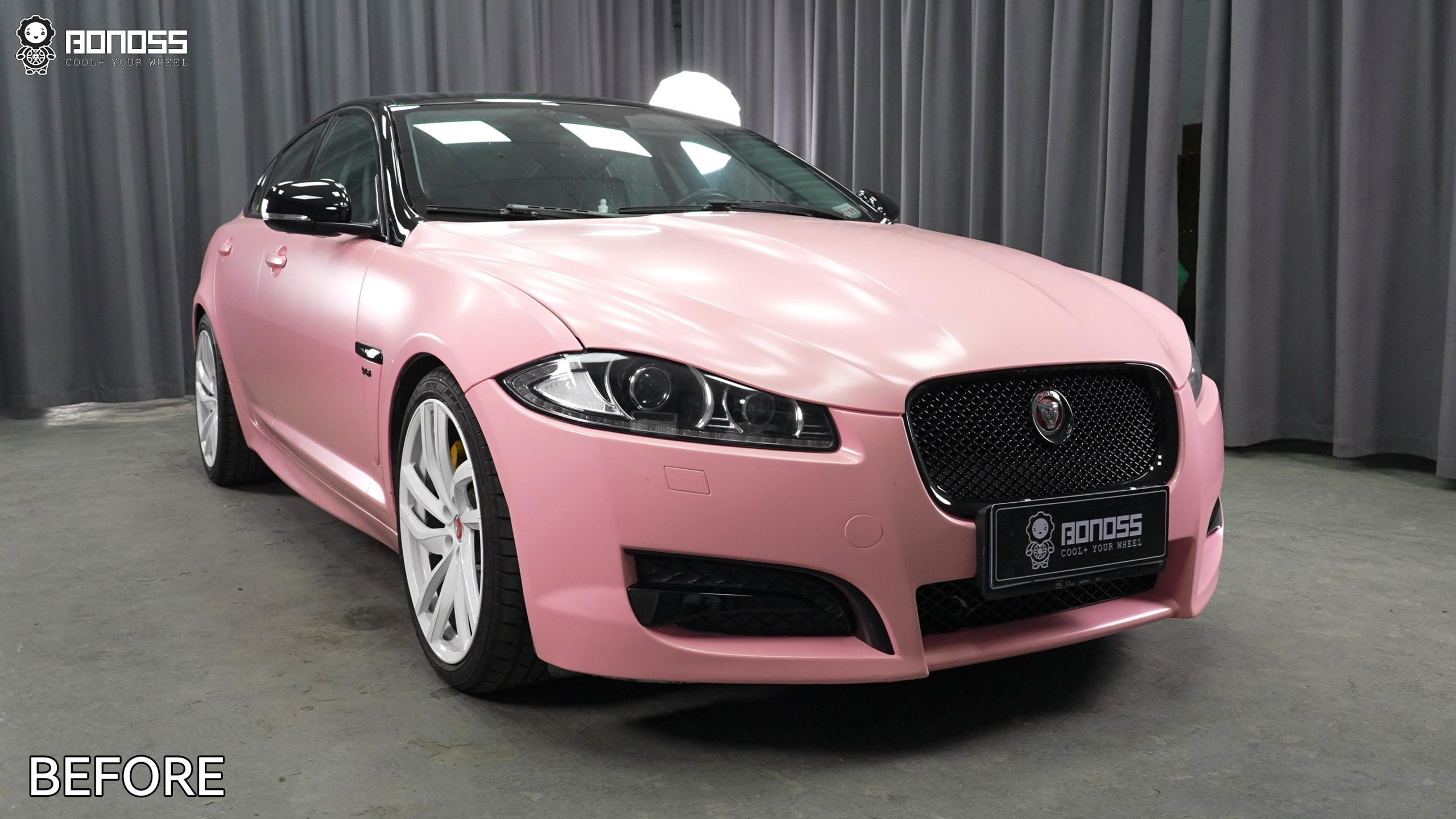 BONOSS Forged Active Cooling 2014 Jaguar XF Wheel Spacers Front 15mm Rear 15mm Before and After (7)