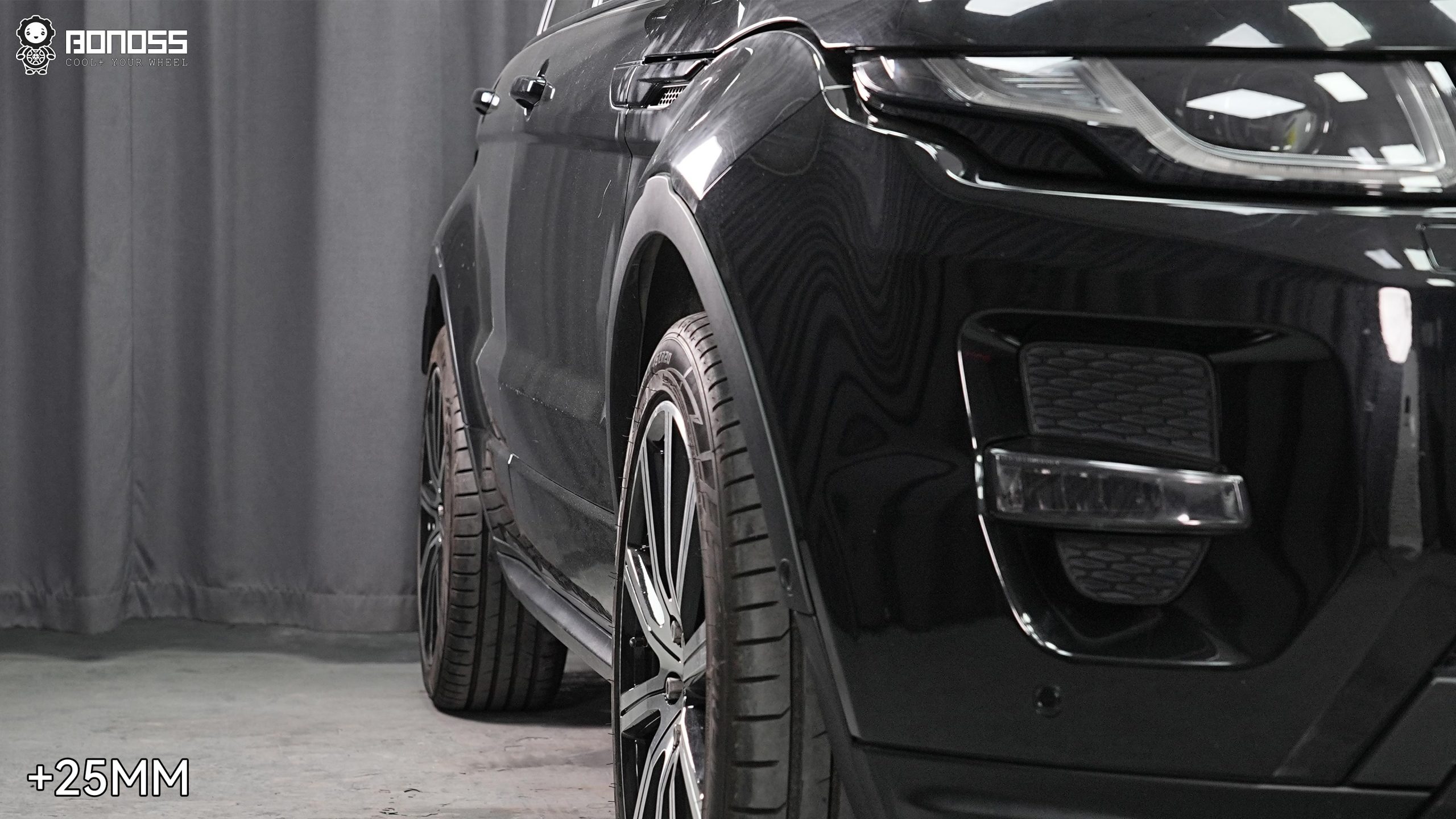 BONOSS Forged Active Cooling 2015 Land Rover Range Rover Evoque Wheel Spacers Front 25mm Rear 30mm Before and After (4)