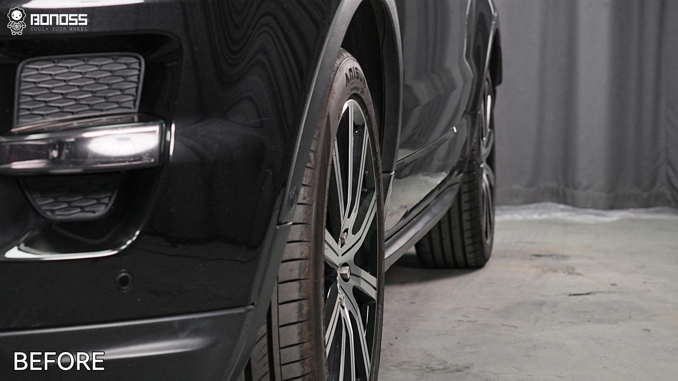 BONOSS Forged Active Cooling 2015 Land Rover Range Rover Evoque Wheel Spacers Front 25mm Rear 30mm Before and After (8)