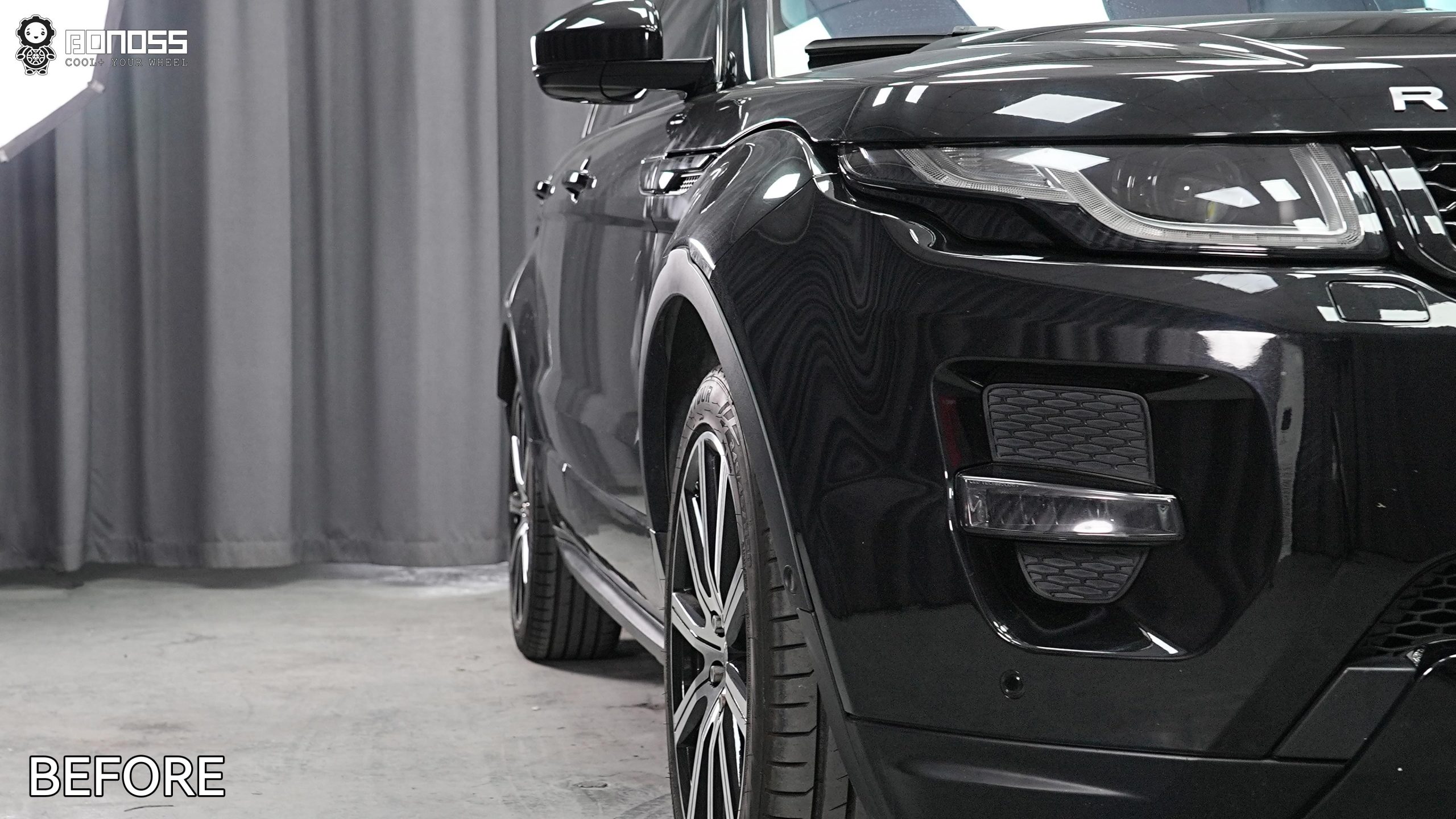 BONOSS Forged Active Cooling 2015 Land Rover Range Rover Evoque Wheel Spacers Front 25mm Rear 30mm Before and After (9)