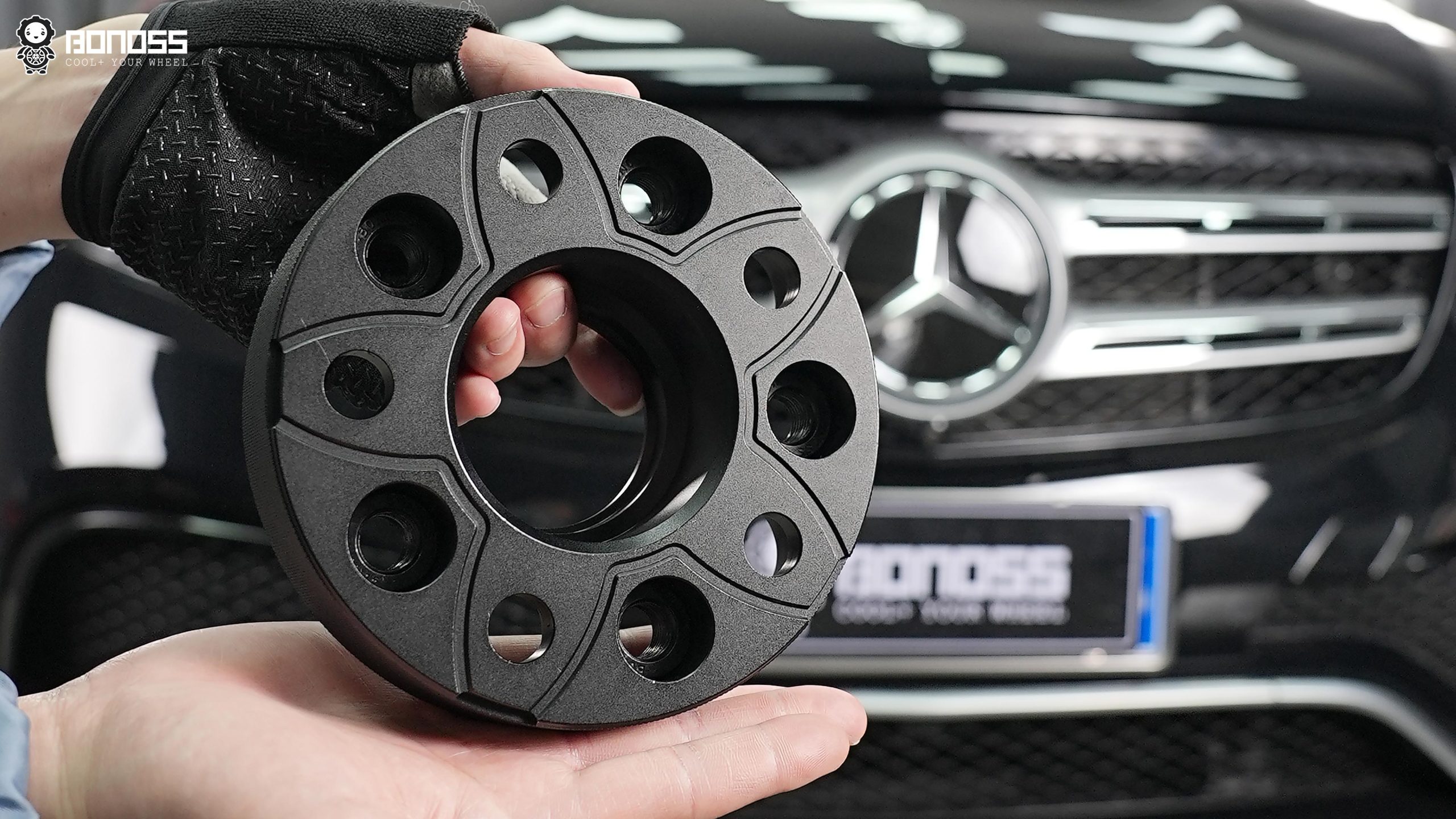 BONOSS Forged Active Cooling 2015 Mercedes-Benz GL450 Wheel Spacers Front 30mm Rear 35mm Before and After (1)