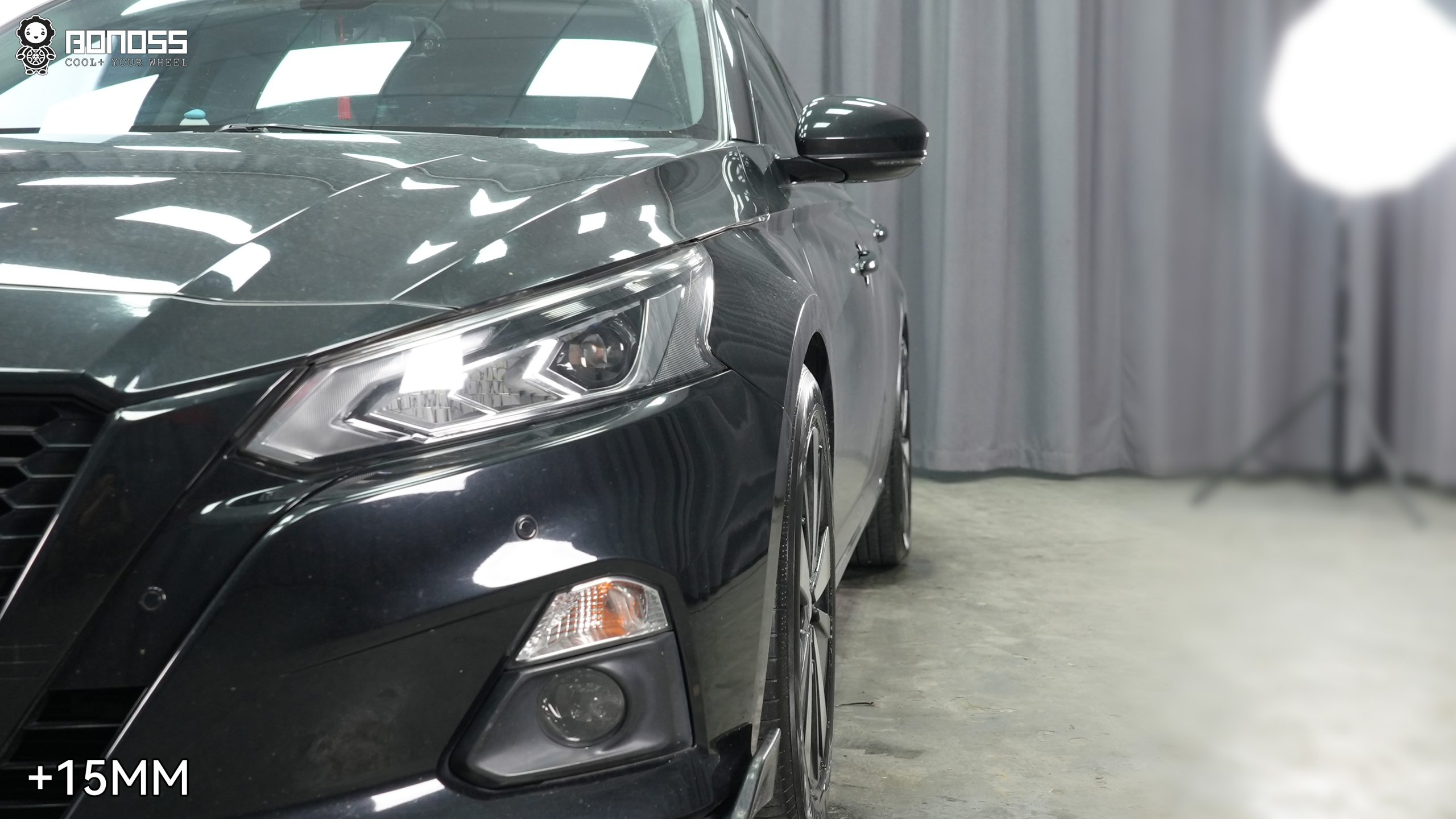 BONOSS Forged Active Cooling 2019 Nissan Altima Wheel Spacers Front 15mm Rear 20mm Before and After (3)