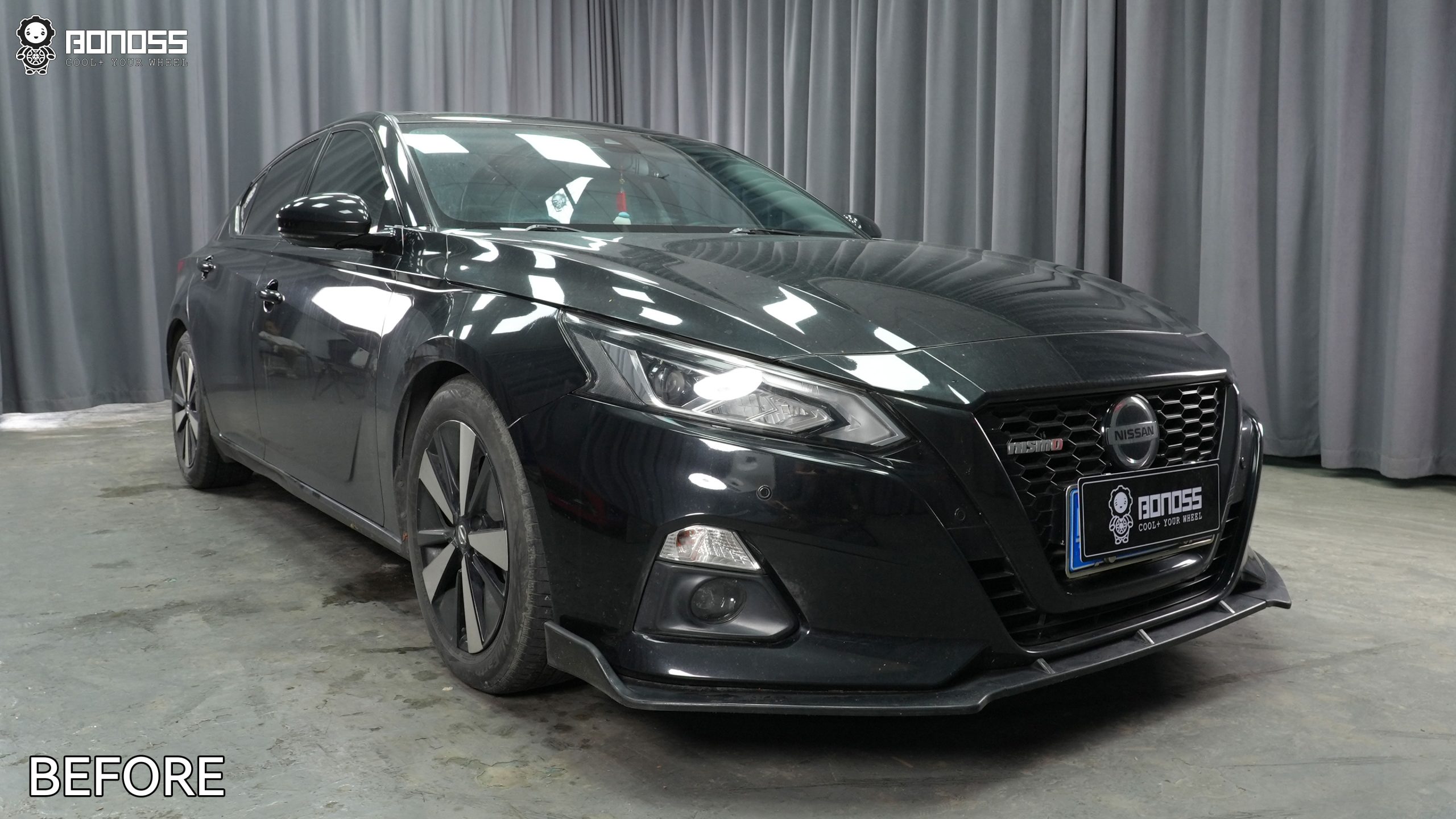 BONOSS Forged Active Cooling 2019 Nissan Altima Wheel Spacers Front 15mm Rear 20mm Before and After (7)