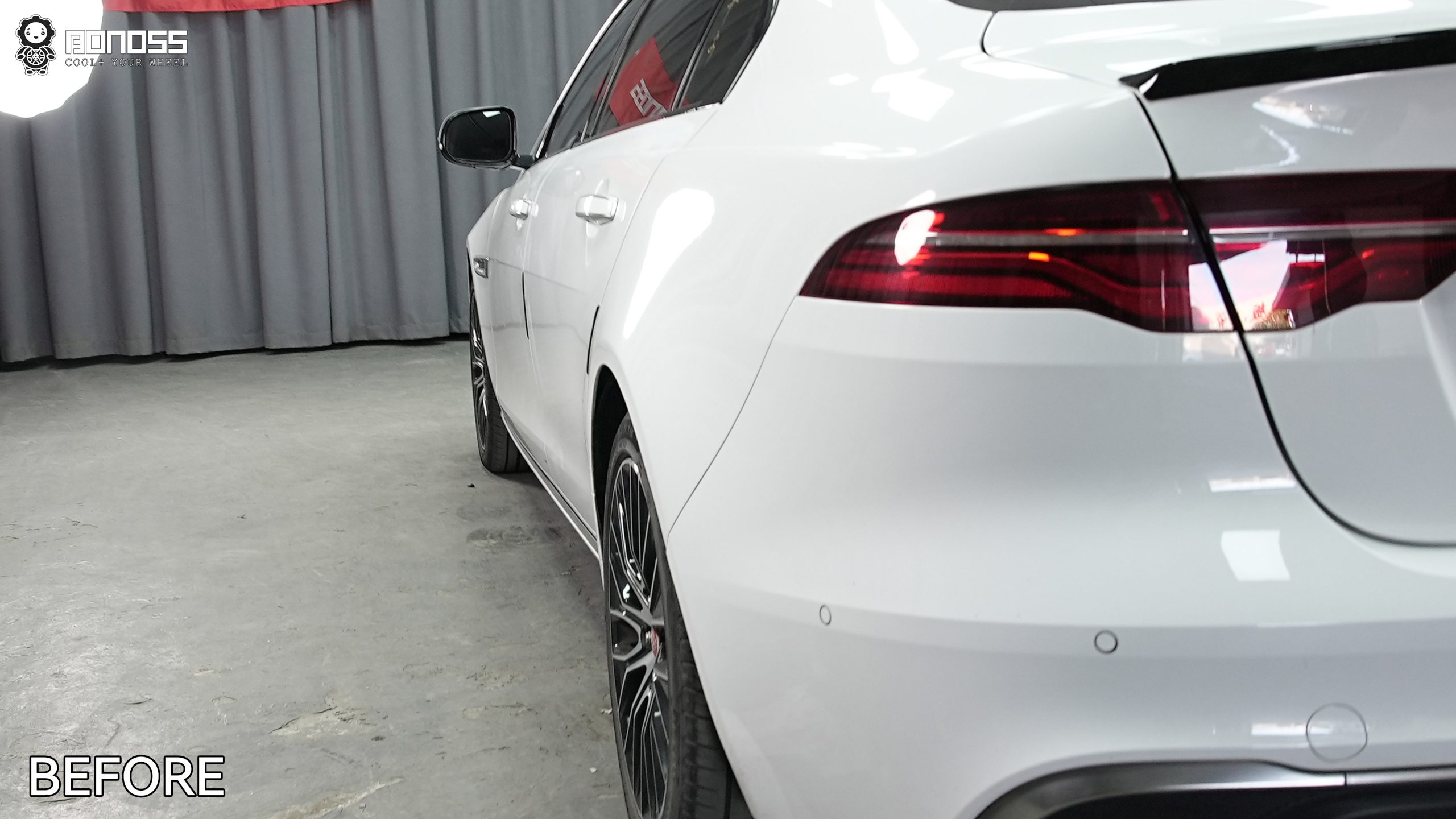 BONOSS Forged Active Cooling 2020 Jaguar XE Wheel Spacers Front 15mm Rear 20mm Before and After (10)