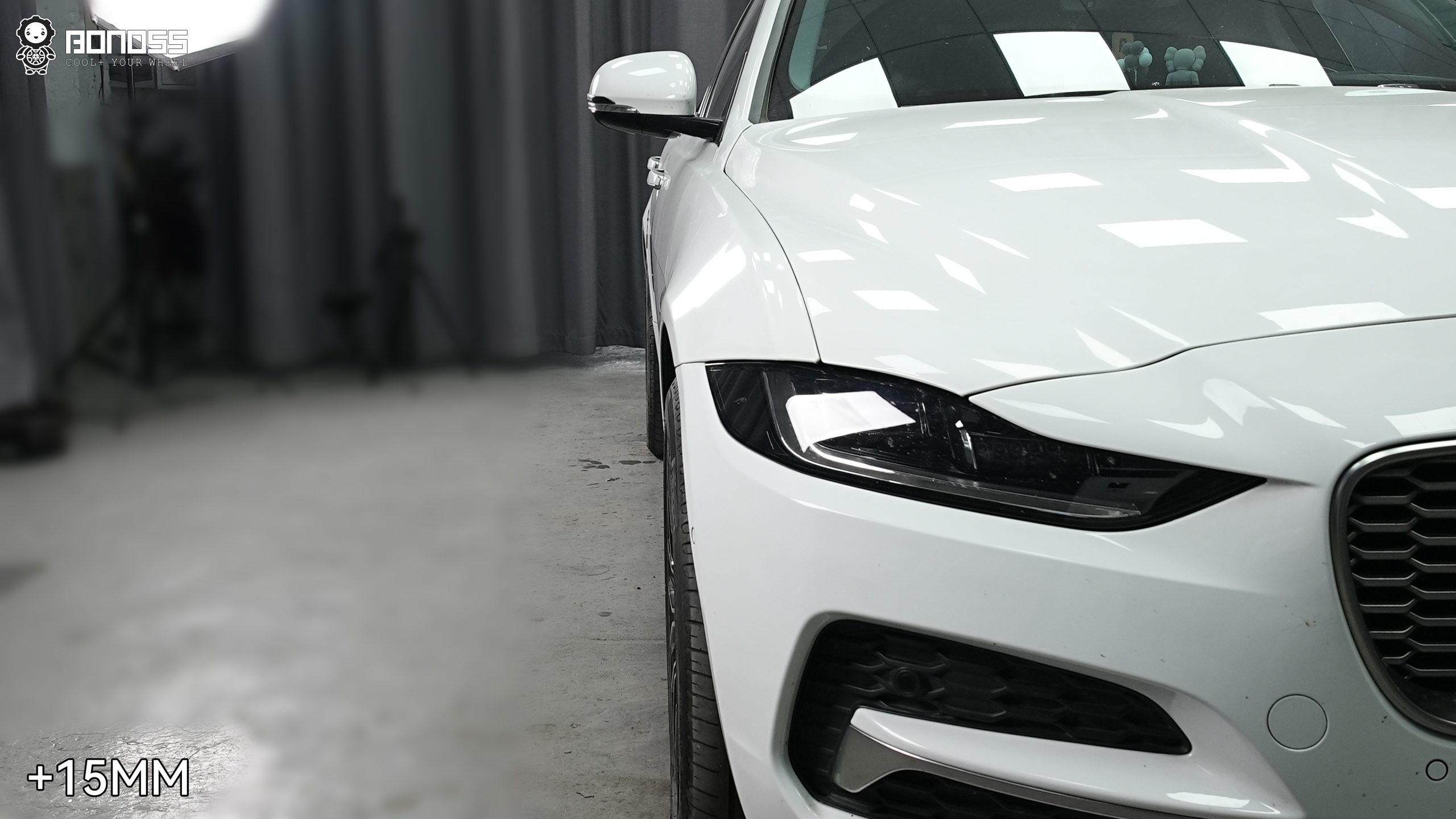 BONOSS Forged Active Cooling 2020 Jaguar XE Wheel Spacers Front 15mm Rear 20mm Before and After (3)