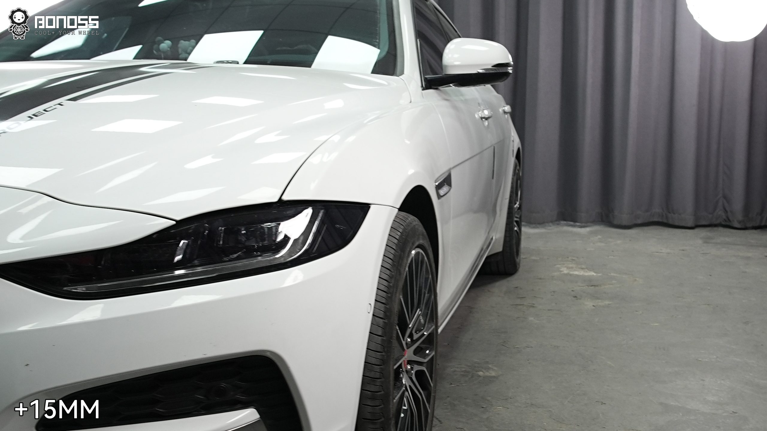 BONOSS Forged Active Cooling 2020 Jaguar XE Wheel Spacers Front 15mm Rear 20mm Before and After (4)