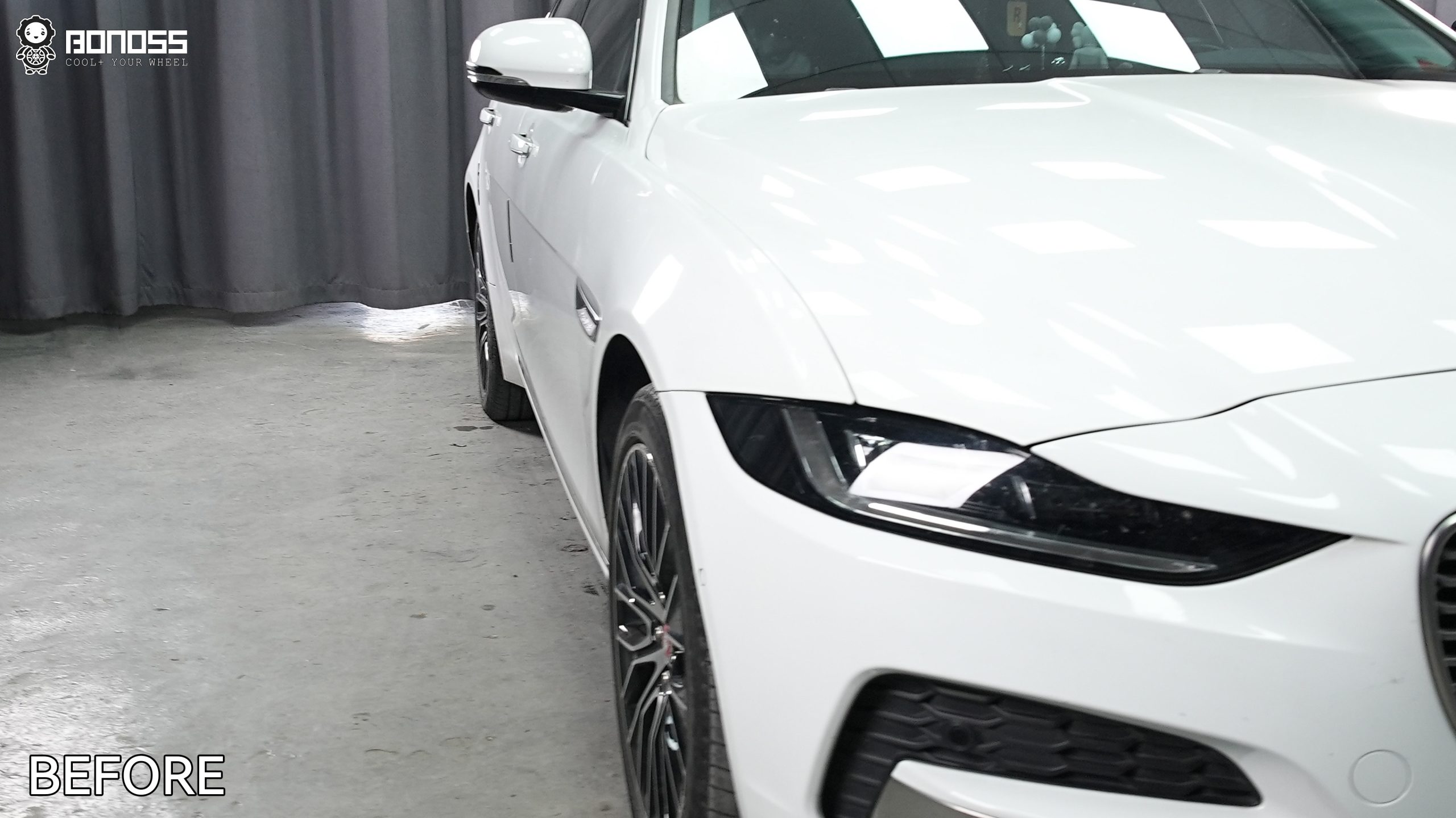 BONOSS Forged Active Cooling 2020 Jaguar XE Wheel Spacers Front 15mm Rear 20mm Before and After (9)