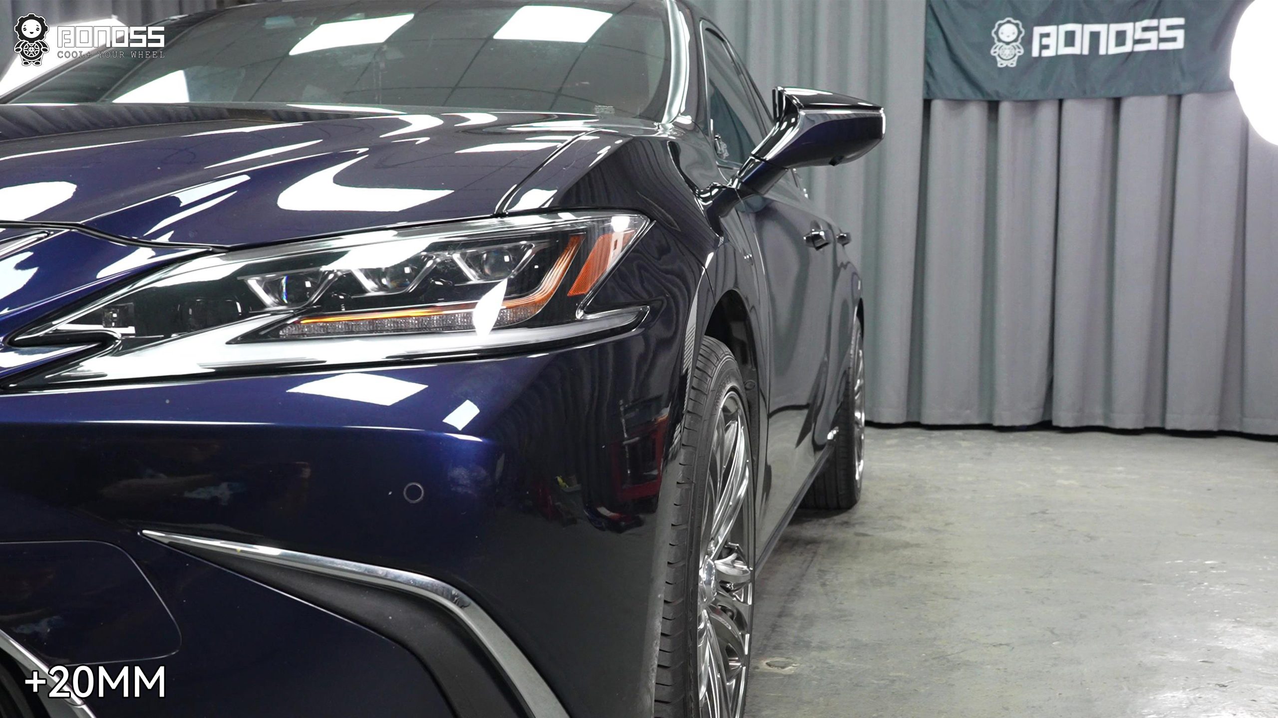 BONOSS Forged Active Cooling 2020 Lexus ES Wheel Spacers Front 20mm Rear 20mm Before and After (3)