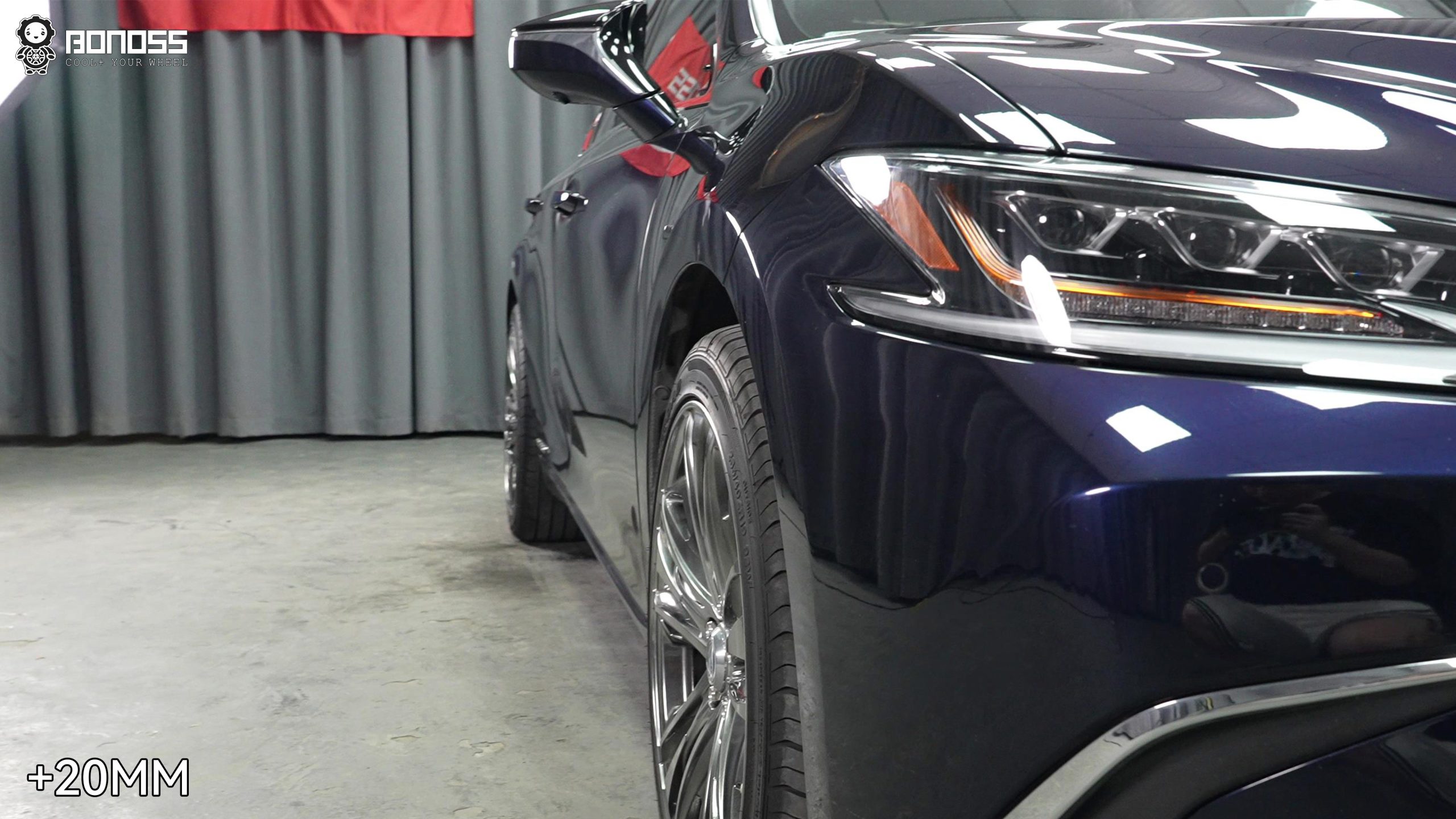 BONOSS Forged Active Cooling 2020 Lexus ES Wheel Spacers Front 20mm Rear 20mm Before and After (4)