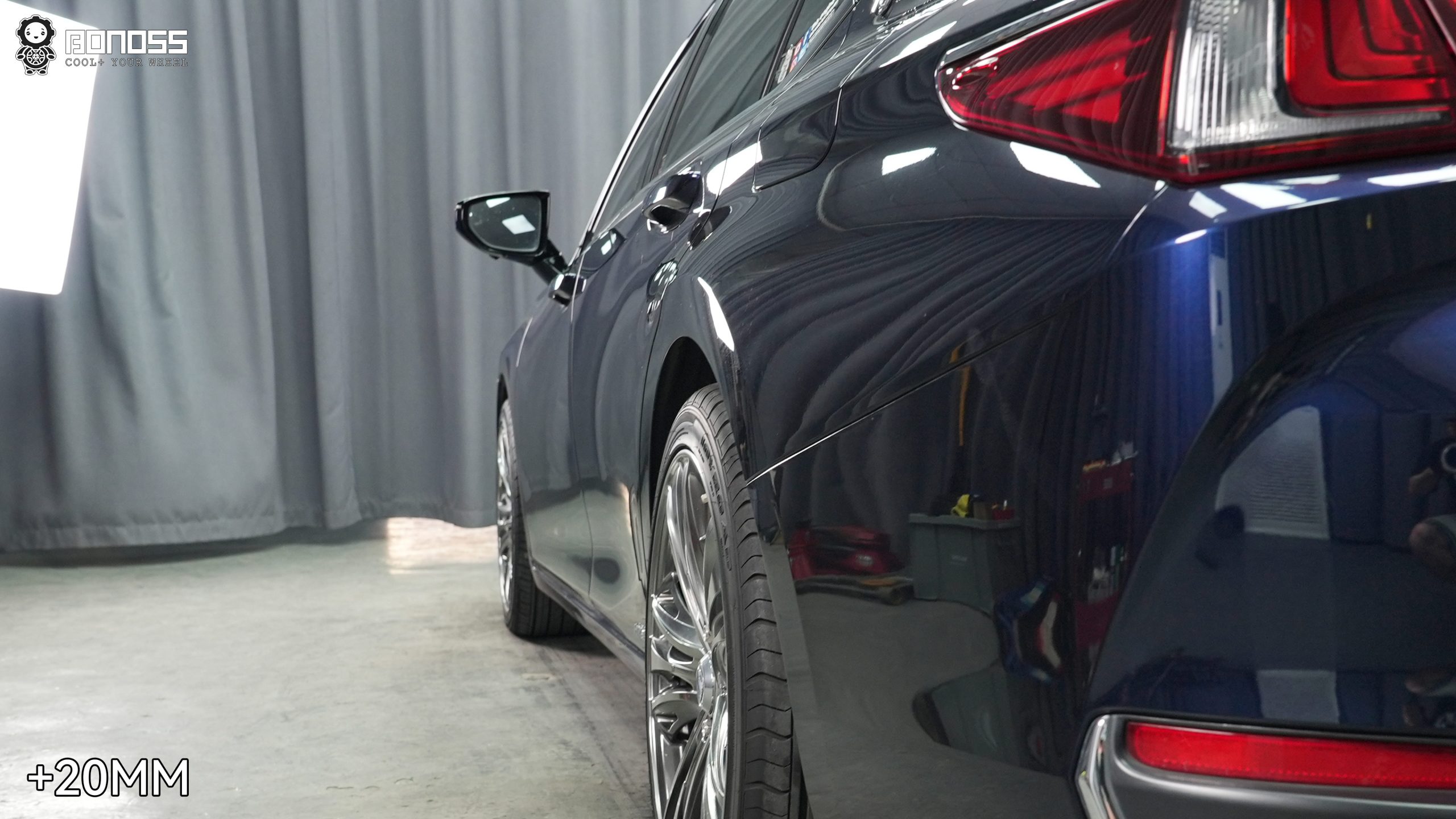 BONOSS Forged Active Cooling 2020 Lexus ES Wheel Spacers Front 20mm Rear 20mm Before and After (5)