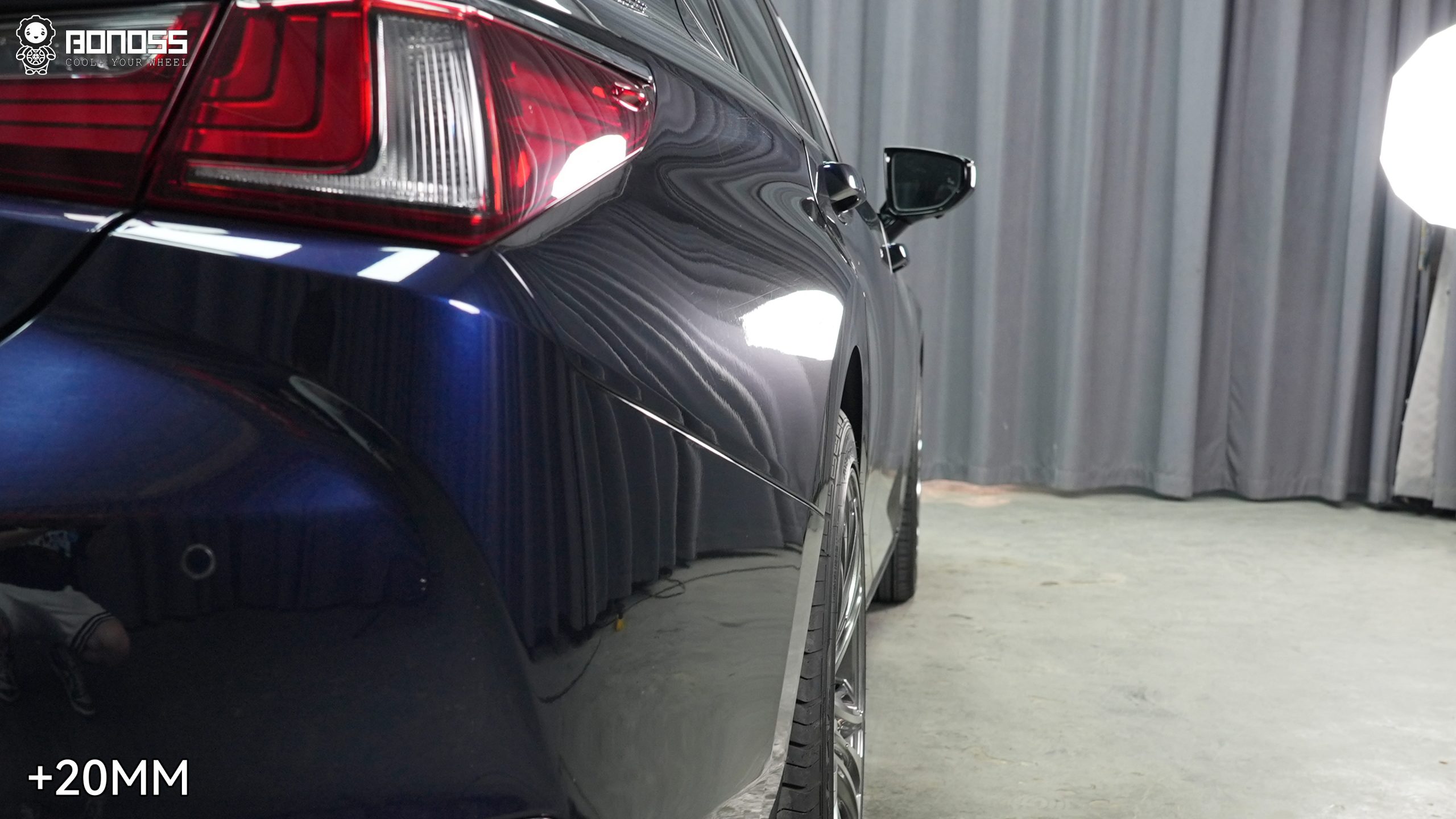 BONOSS Forged Active Cooling 2020 Lexus ES Wheel Spacers Front 20mm Rear 20mm Before and After (6)