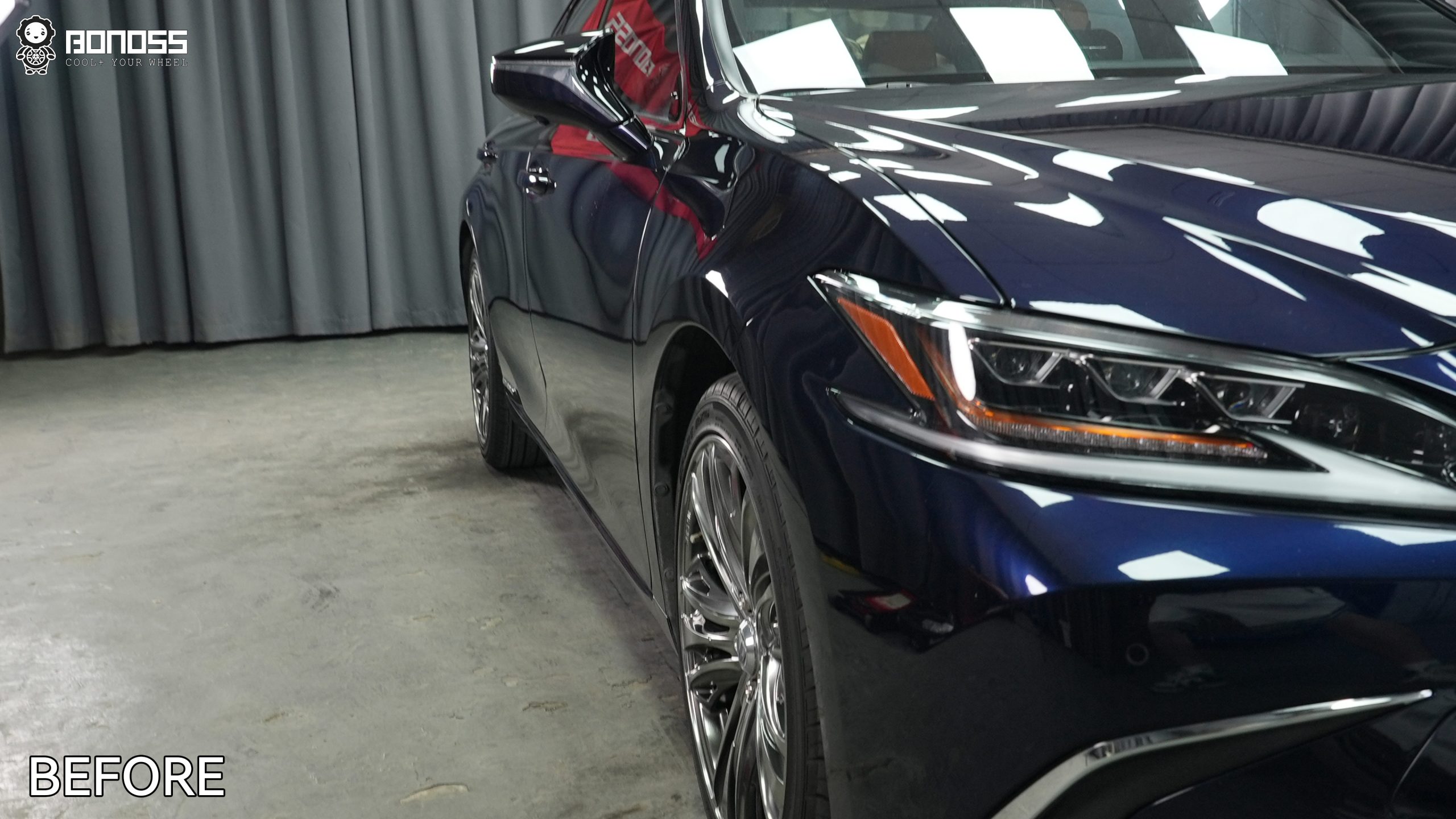 BONOSS Forged Active Cooling 2020 Lexus ES Wheel Spacers Front 20mm Rear 20mm Before and After (9)