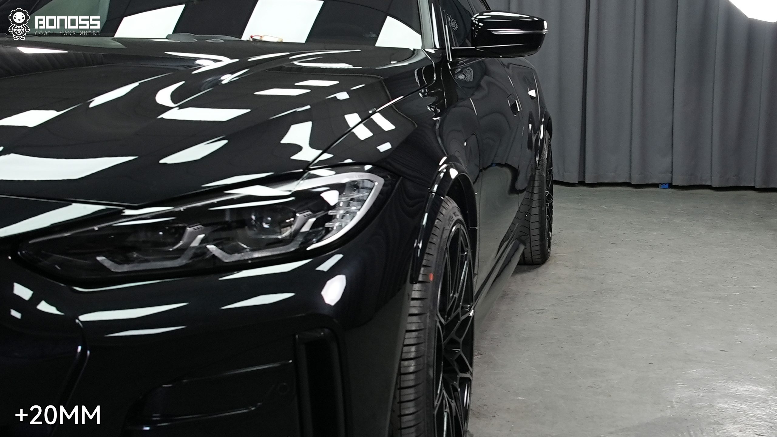 BONOSS Forged Active Cooling 2021 BMW i4 Wheel Spacers Front 20mm Rear 22.5mm Before and After (3)