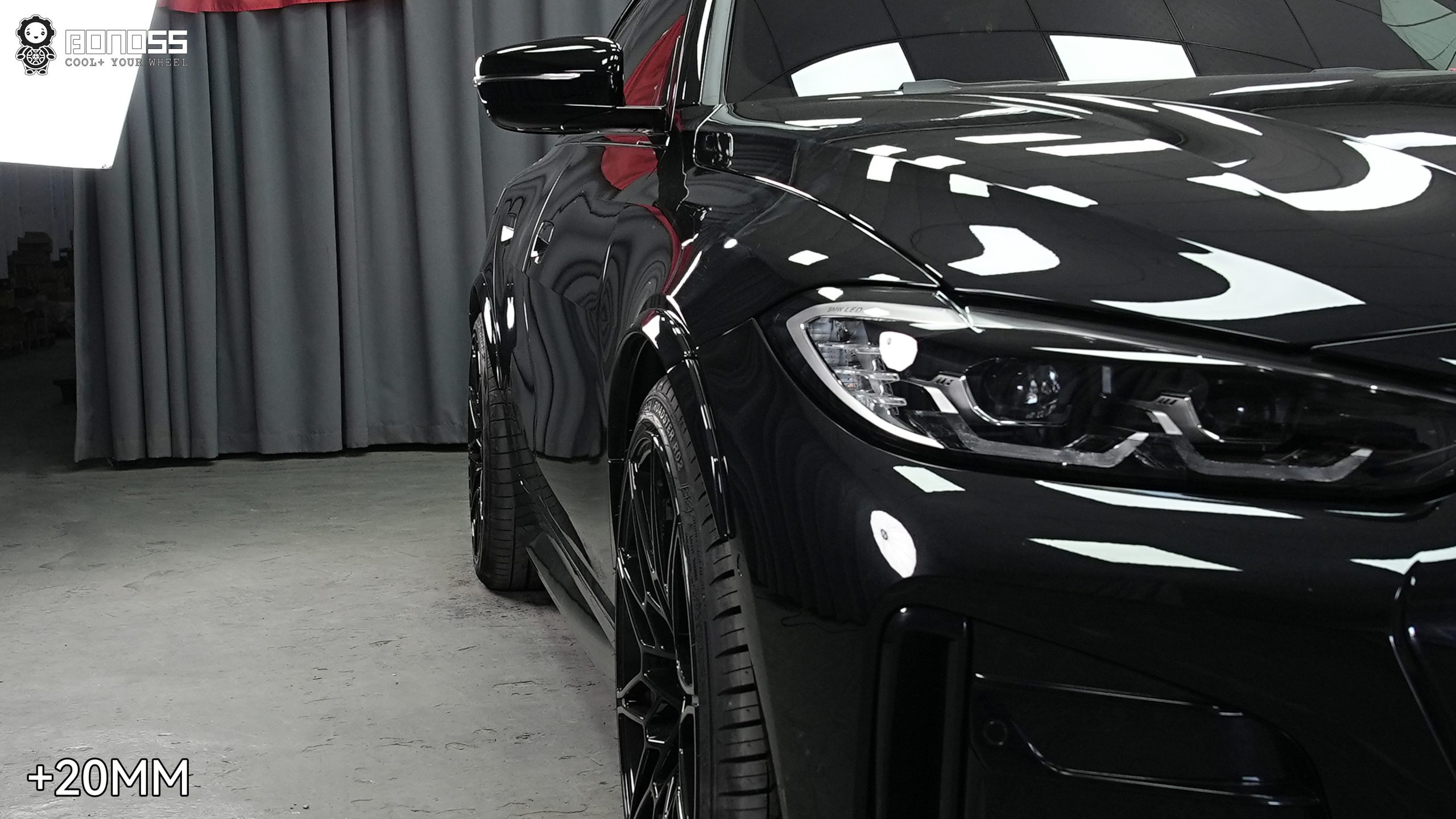 BONOSS Forged Active Cooling 2021 BMW i4 Wheel Spacers Front 20mm Rear 22.5mm Before and After (4)