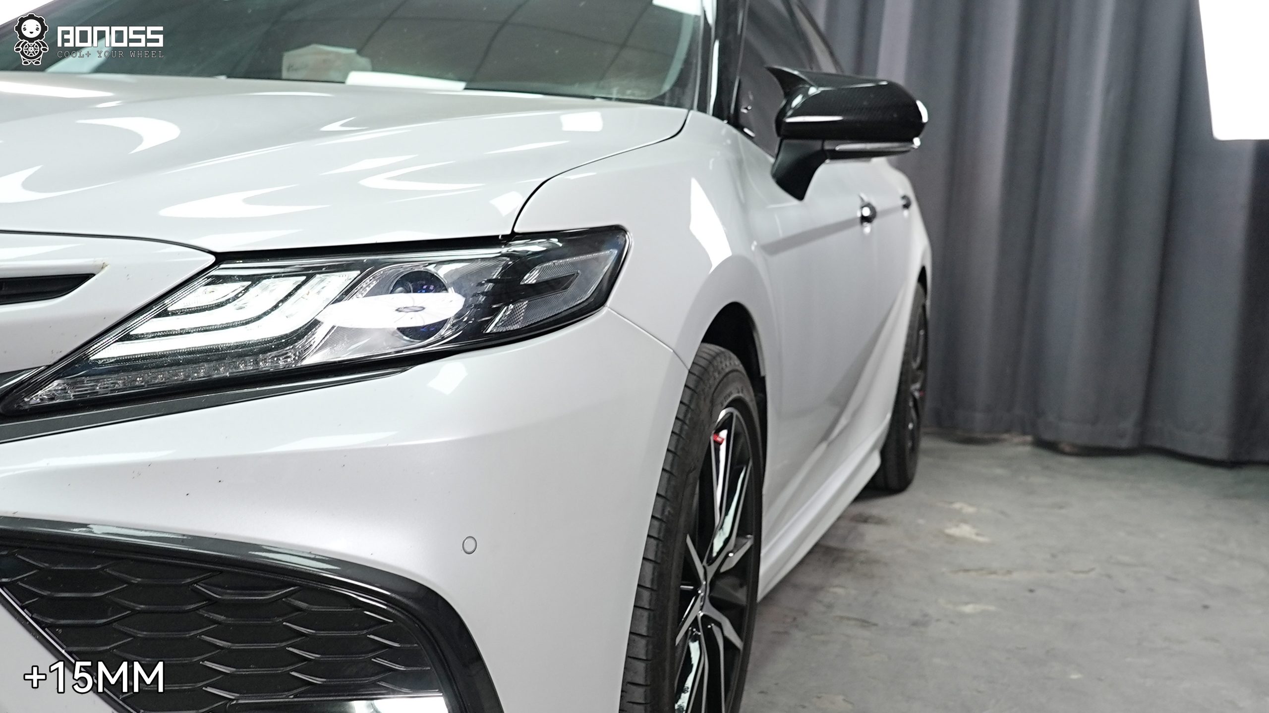 BONOSS Forged Active Cooling 2021 Toyota Camry Wheel Spacers Front 15mm Rear 20mm Before and After (2)